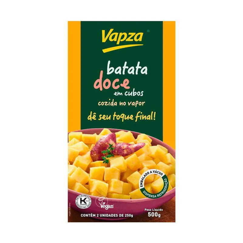 Batata Doce Cubos Vapza 500g