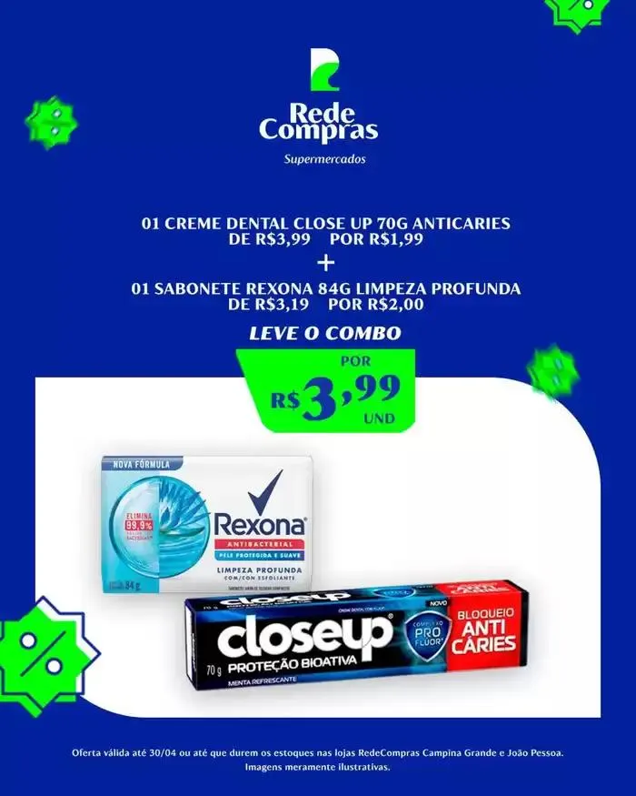 Encarte de Encarte Rede Compras 8 de abril até 30 de abril 2025 - Pagina 1