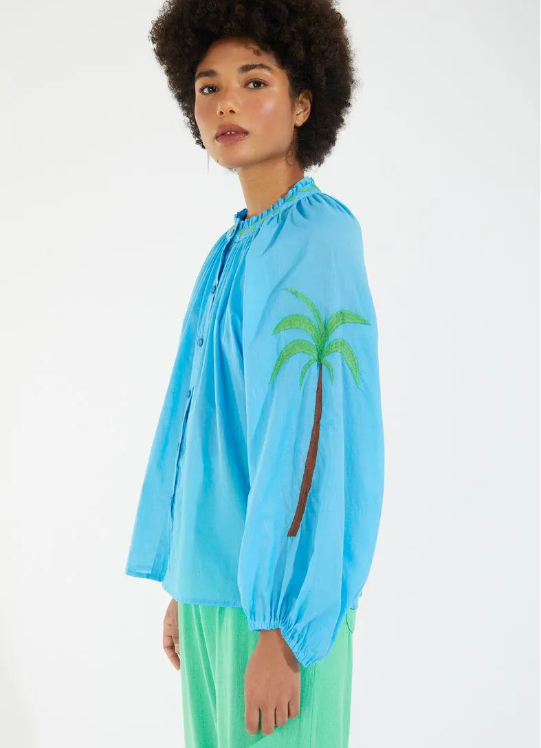 Camisa voil bordado tamareira
