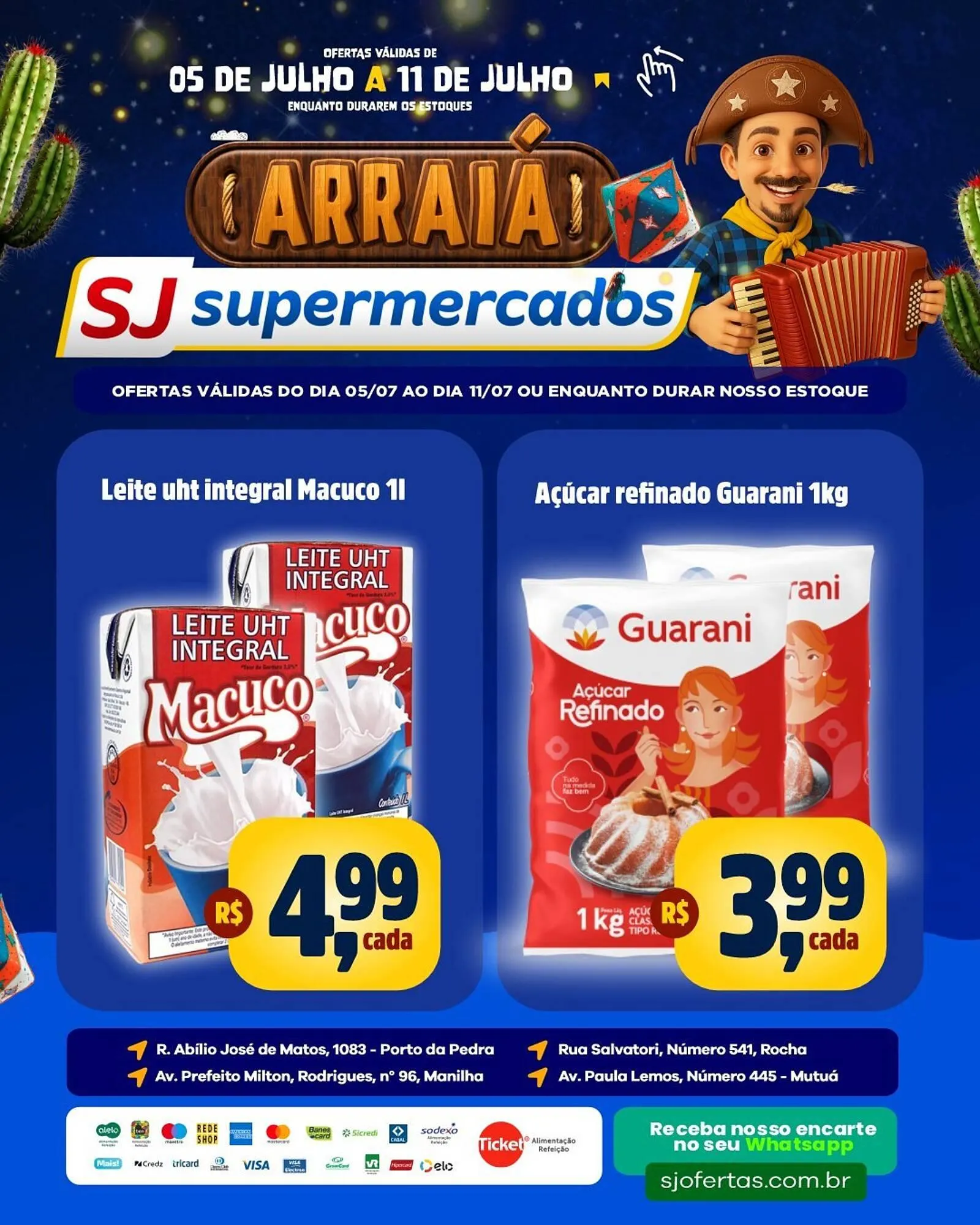 Encarte de Catálogo Sj Supermercados 5 de julho até 11 de julho 2025 - Pagina 4