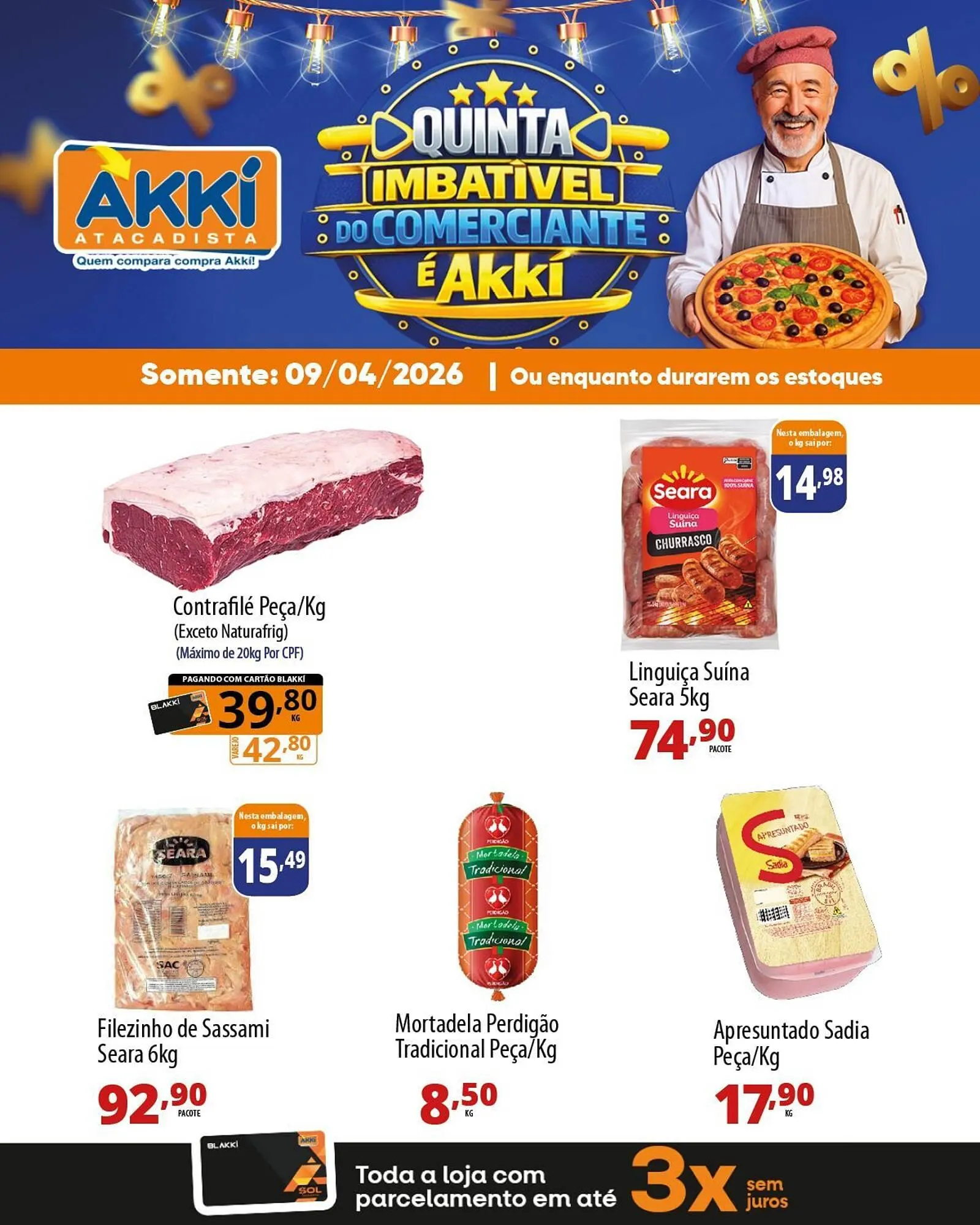 Encarte de Folheto Akki Atacadista 9 de abril até 9 de abril 2026 - Pagina 1