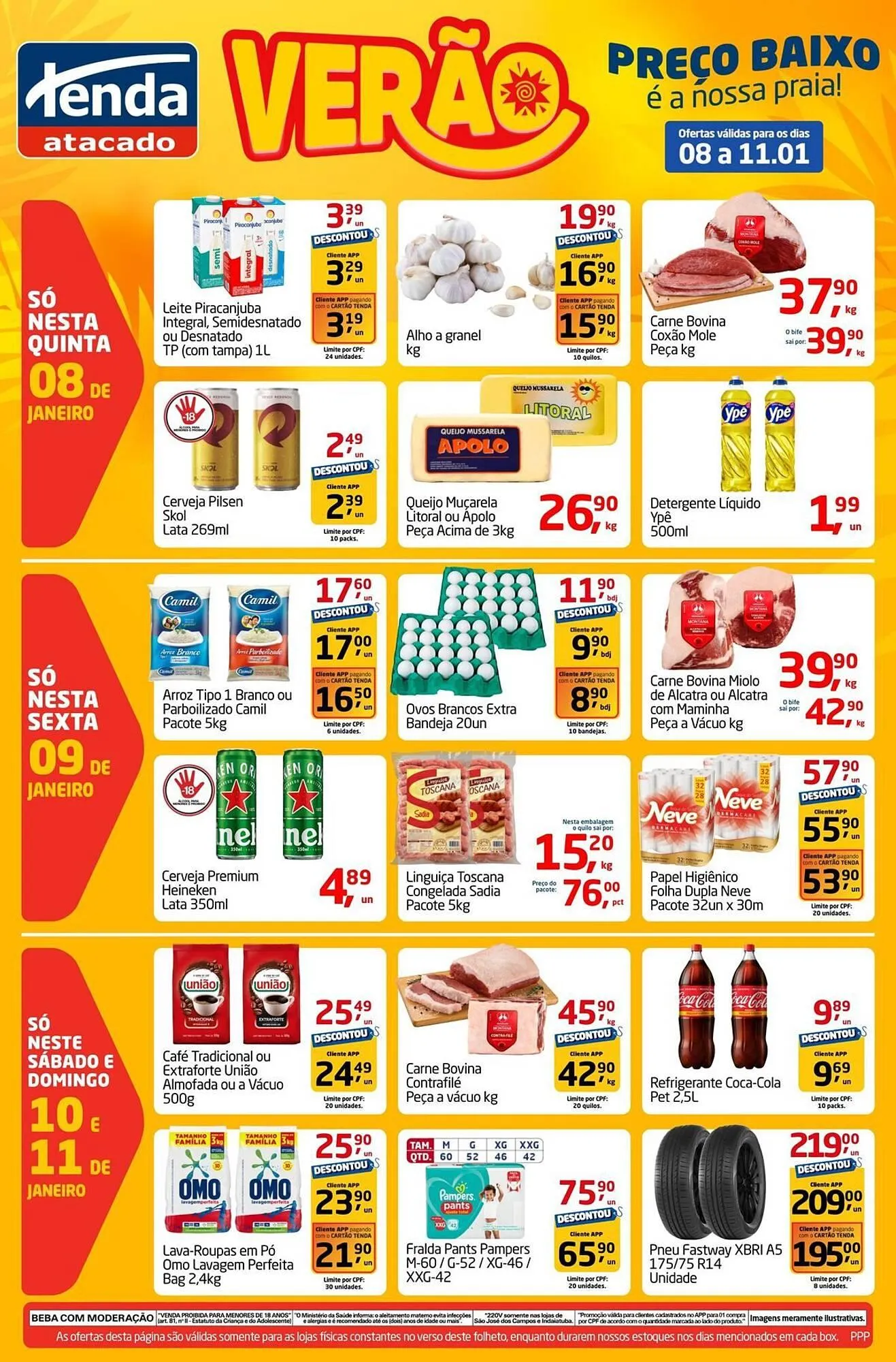 Encarte de Folheto Tenda Atacado 8 de janeiro até 11 de janeiro 2026 - Pagina 1