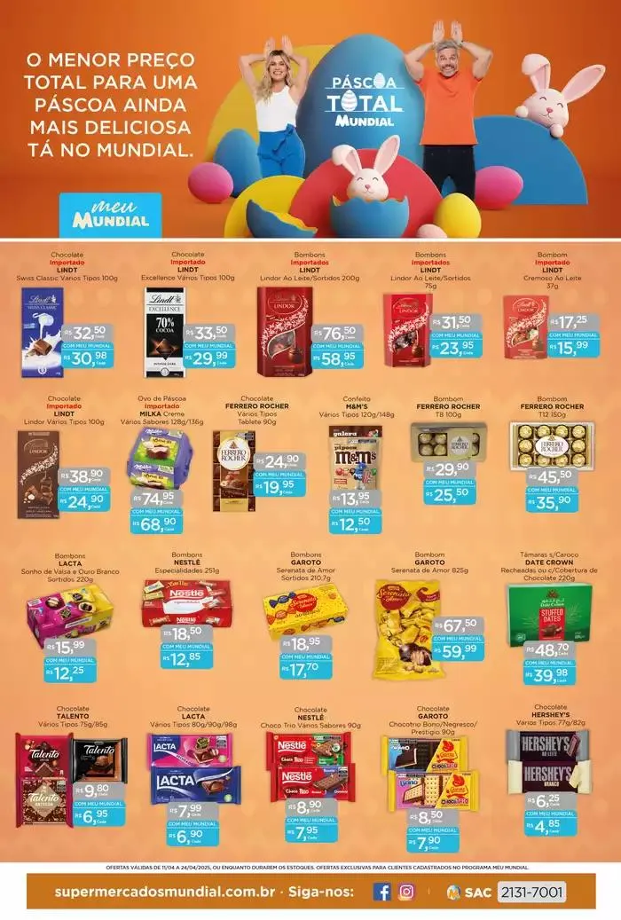 Encarte de Ofertas Supermercados Mundial 11 de abril até 24 de abril 2025 - Pagina 1