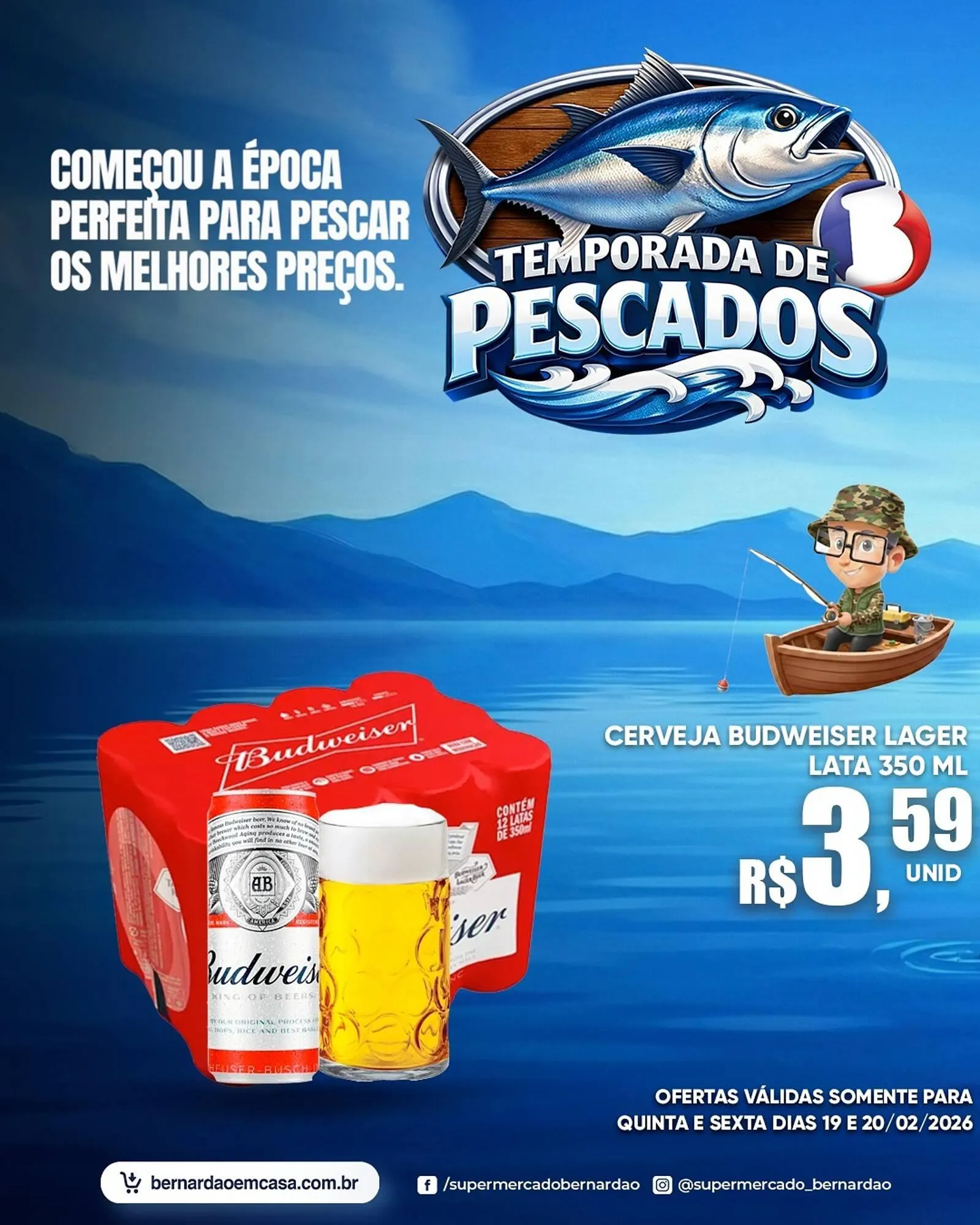 Encarte de Catálogo Supermercado Bernardão 19 de fevereiro até 20 de fevereiro 2026 - Pagina 1