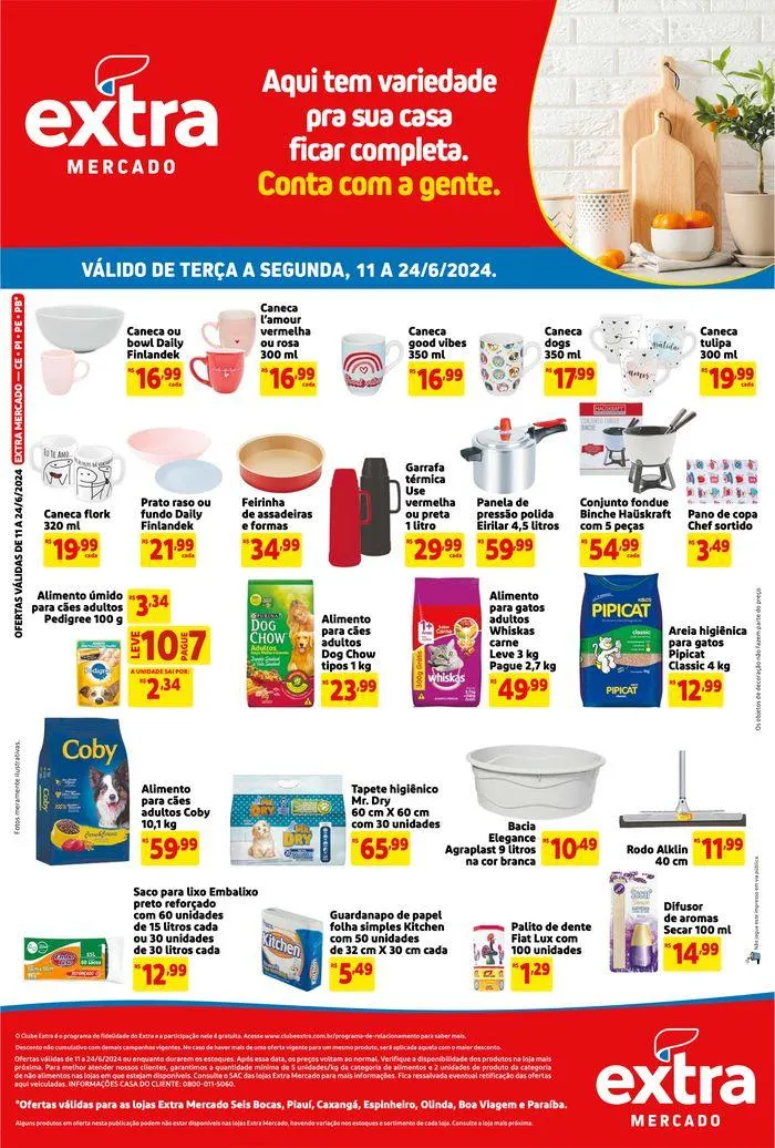 Encarte de Ofertas Mercado Extra 11 de junho até 24 de junho 2024 - Pagina 1