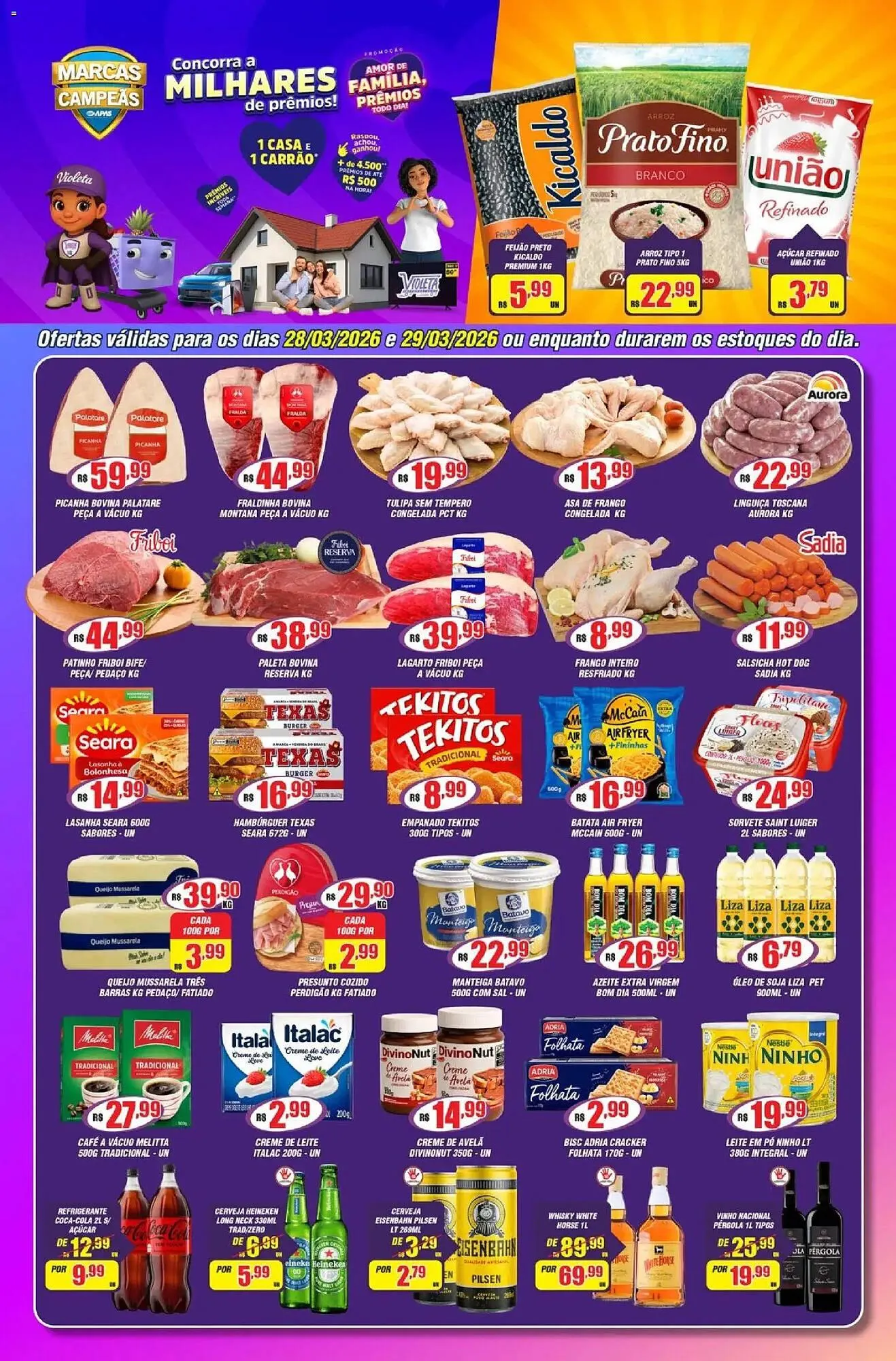 Encarte de Catálogo Violeta Supermercados 28 de março até 29 de março 2026 - Pagina 1