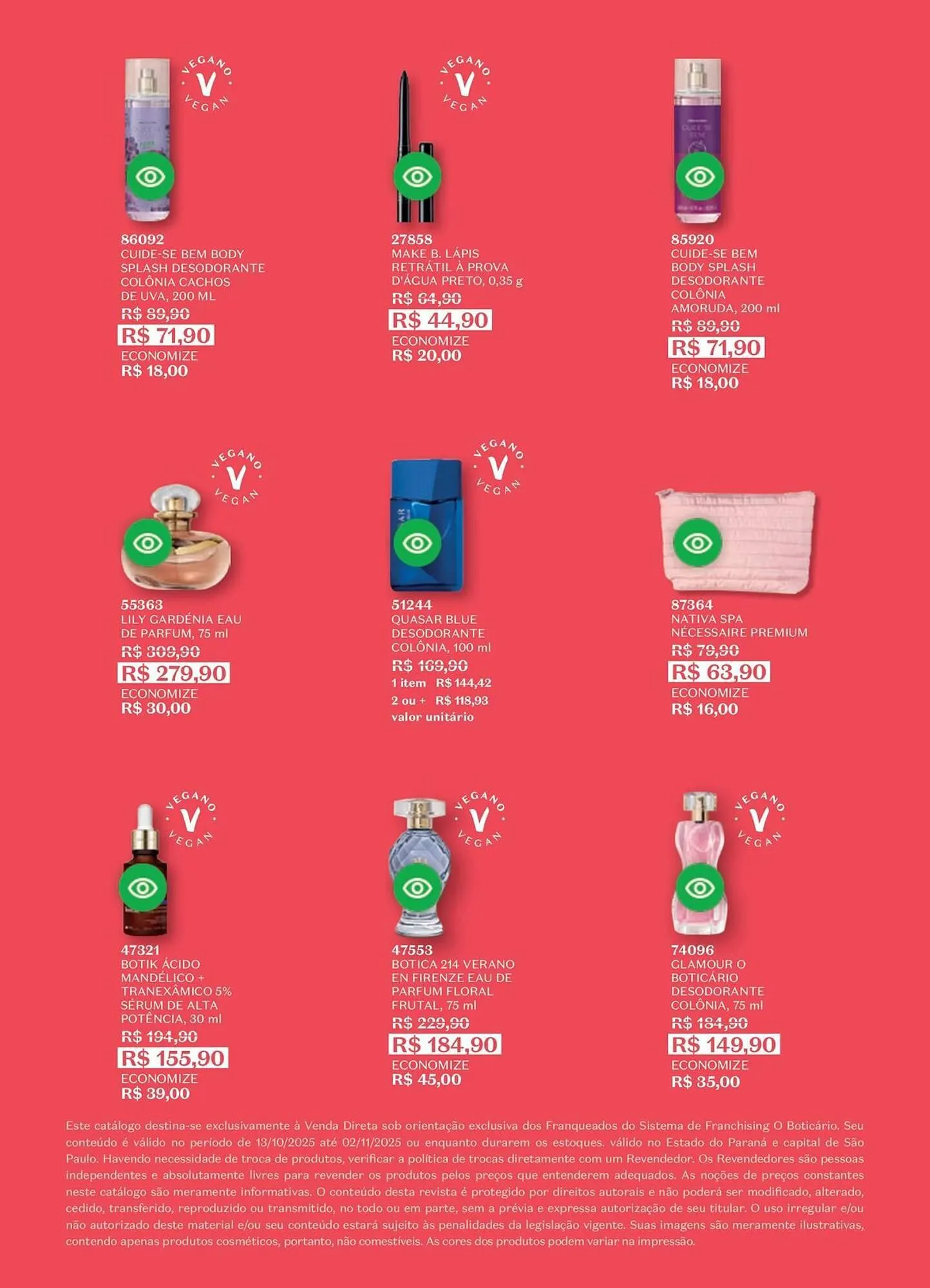Encarte de Catálogo O Boticário 17 de outubro até 2 de novembro 2025 - Pagina 200