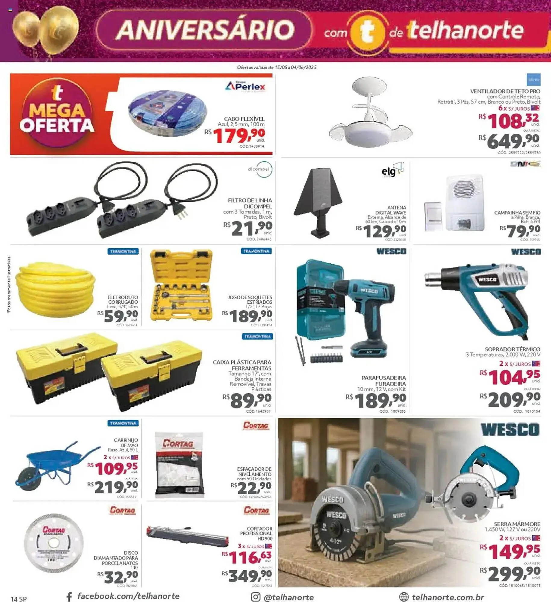 Encarte de Catálogo Telhanorte 15 de maio até 5 de junho 2025 - Pagina 14