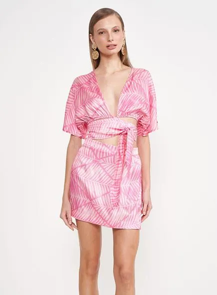 Blusa Loose Geométric Bicolor