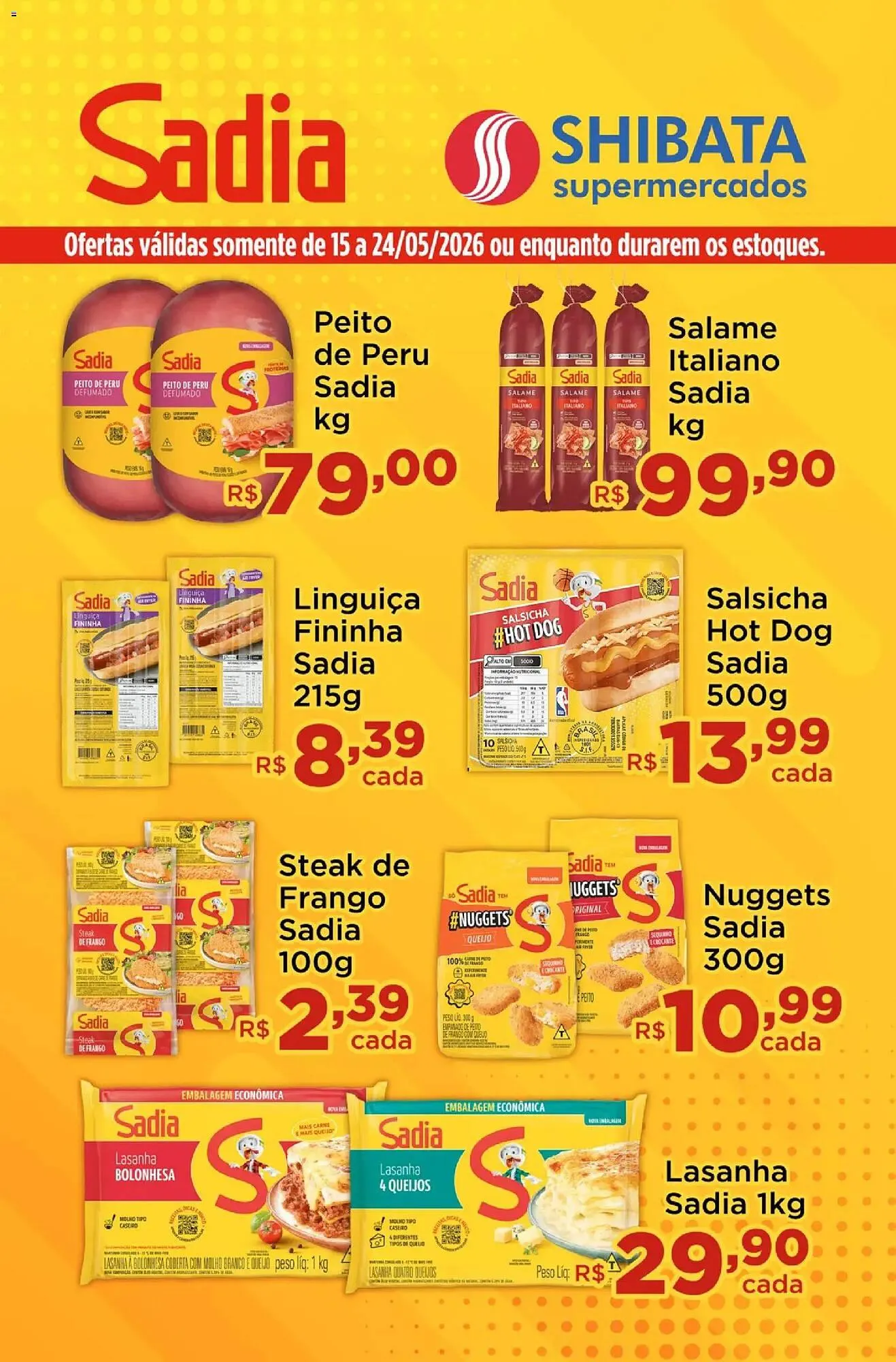 Encarte de Folheto Shibata Supermercados 15 de maio até 24 de maio 2026 - Pagina 1