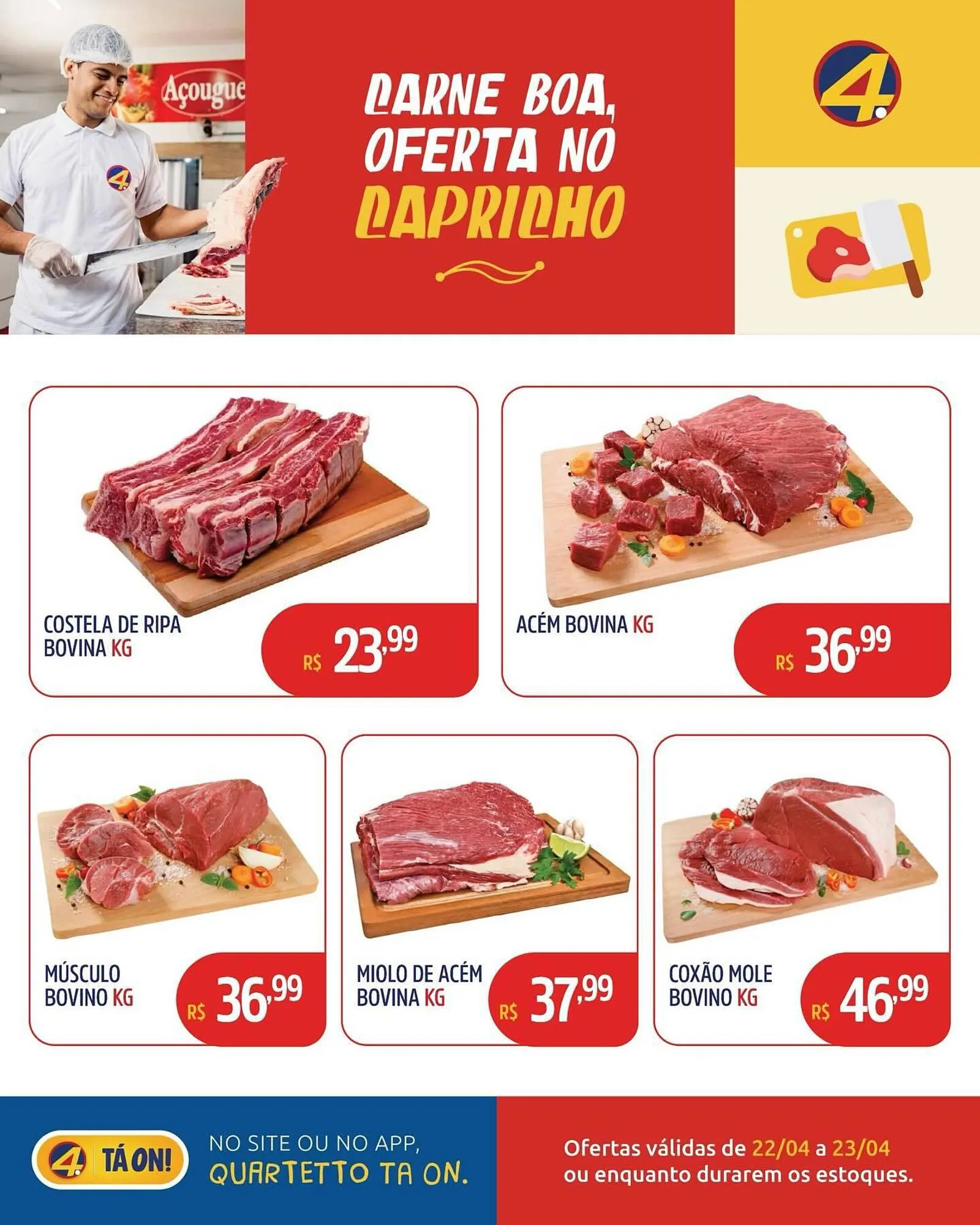 Encarte de Catálogo Quartetto Supermercados 22 de abril até 23 de abril 2026 - Pagina 1
