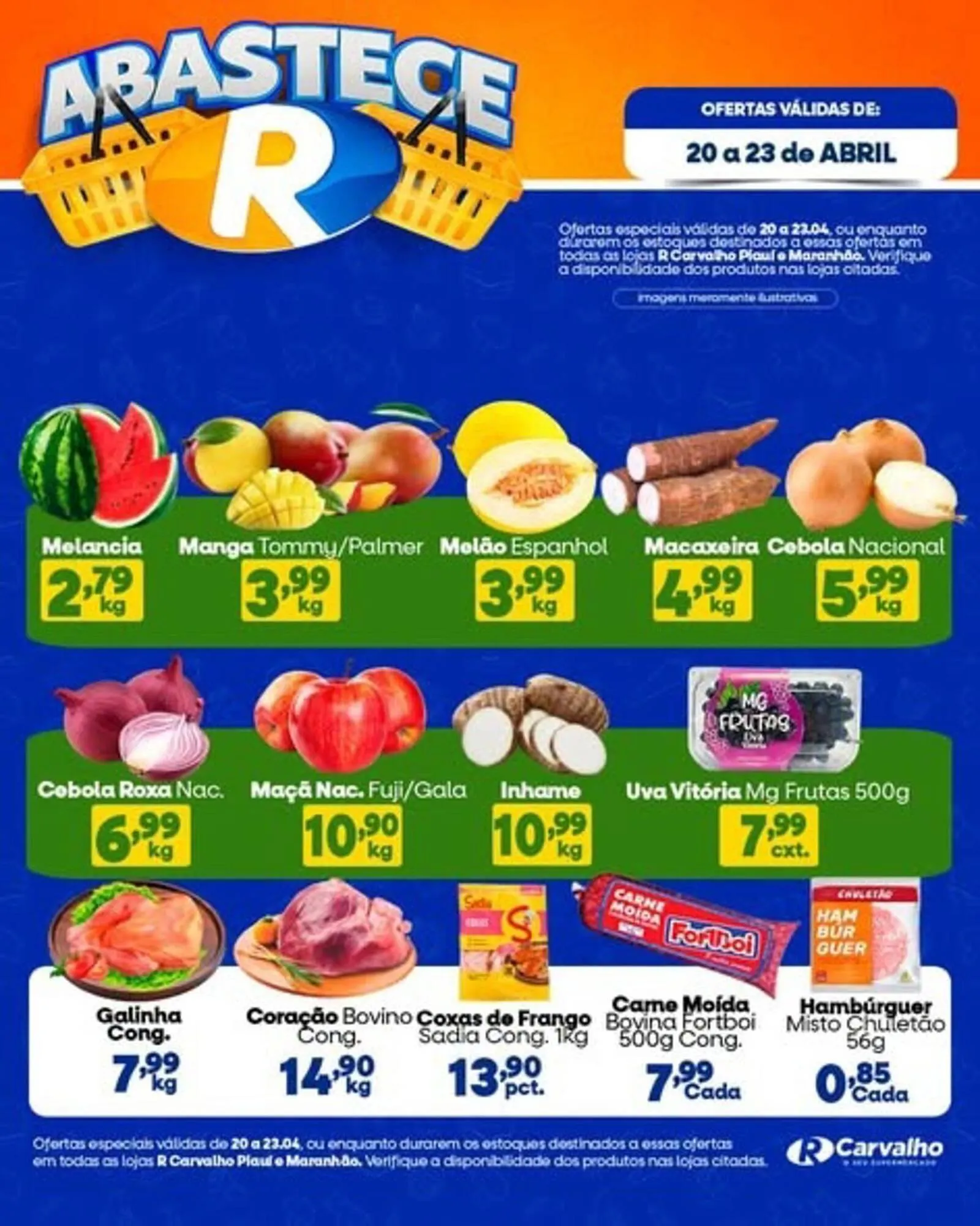 Encarte de Catálogo Carvalho Supermercado 20 de abril até 23 de abril 2026 - Pagina 1