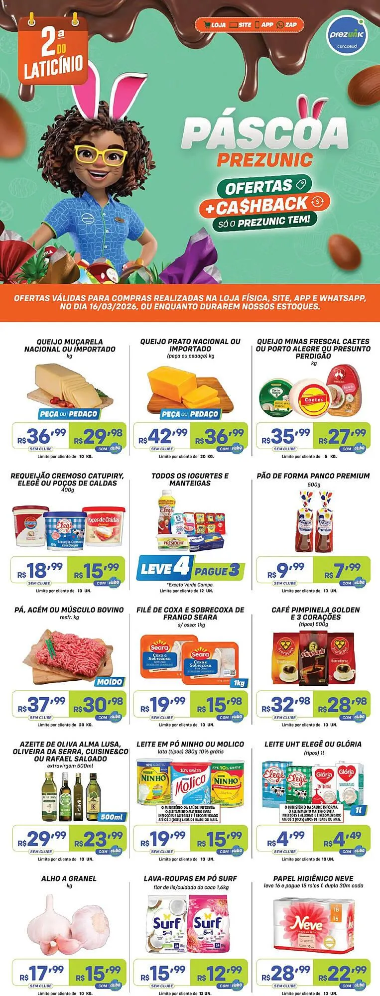 Encarte de Encarte Prezunic 16 de março até 17 de março 2026 - Pagina 1