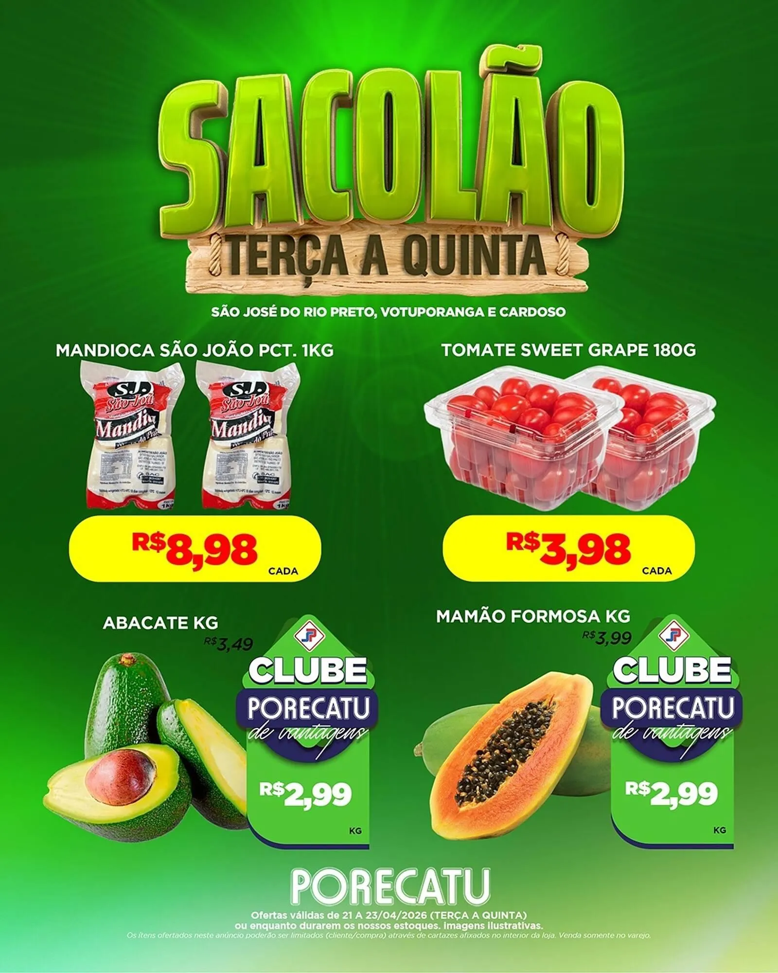 Encarte de Catálogo Supermercado Porecatu 21 de abril até 23 de abril 2026 - Pagina 4