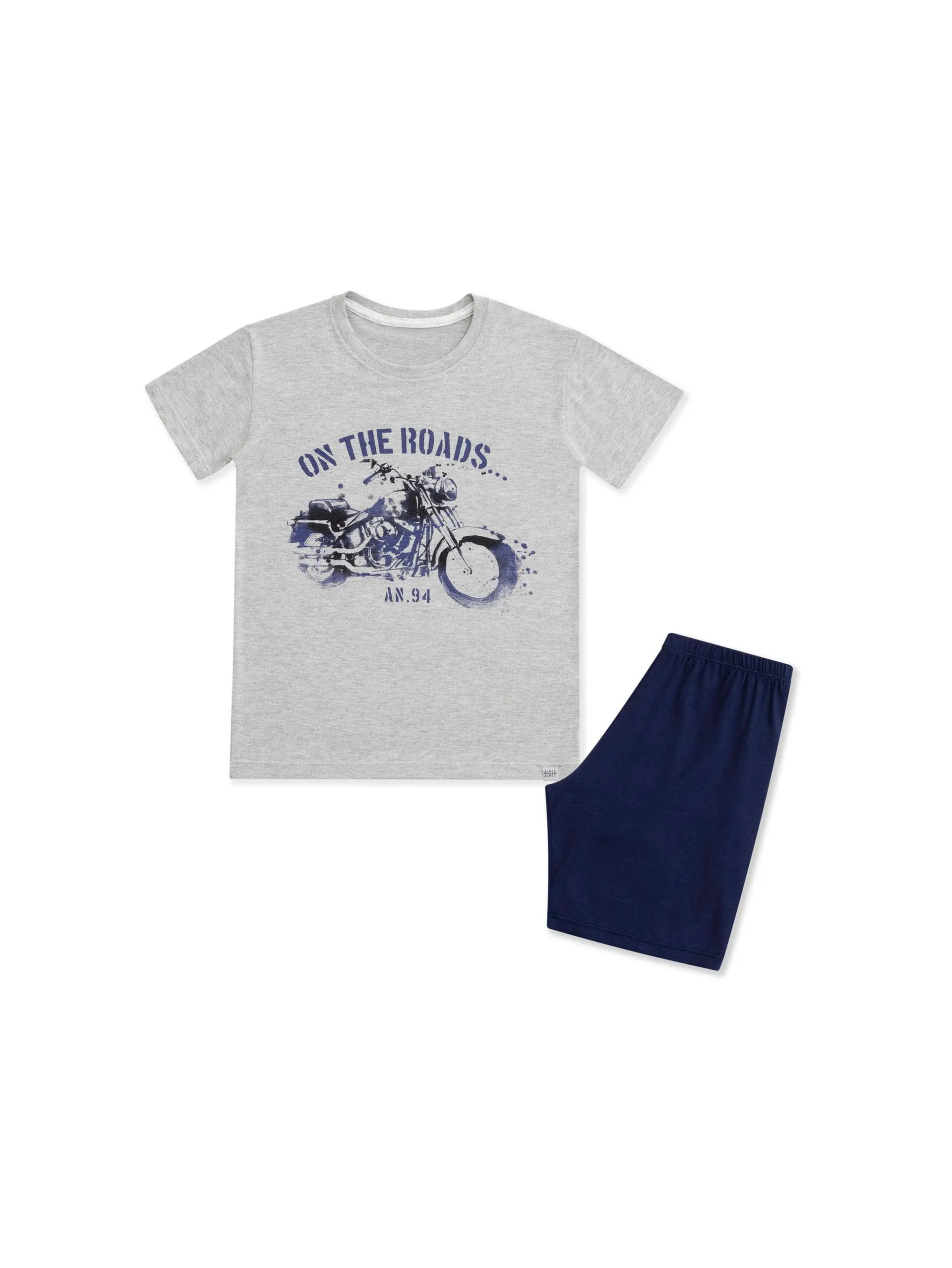 Pijama Manga Curta Infantil Motorcycle