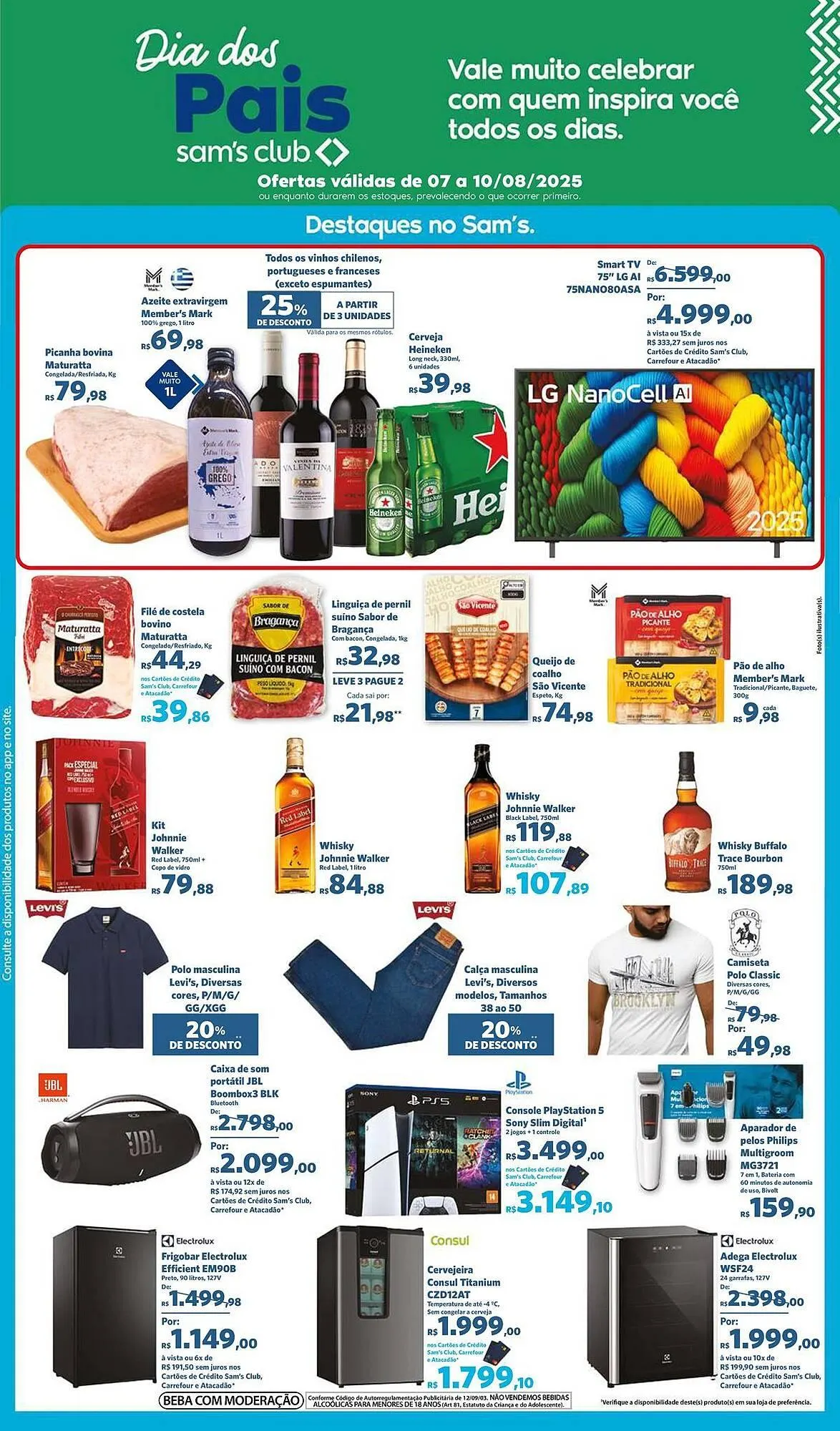 Encarte de Catálogo Sam's Club 7 de agosto até 10 de agosto 2025 - Pagina 1