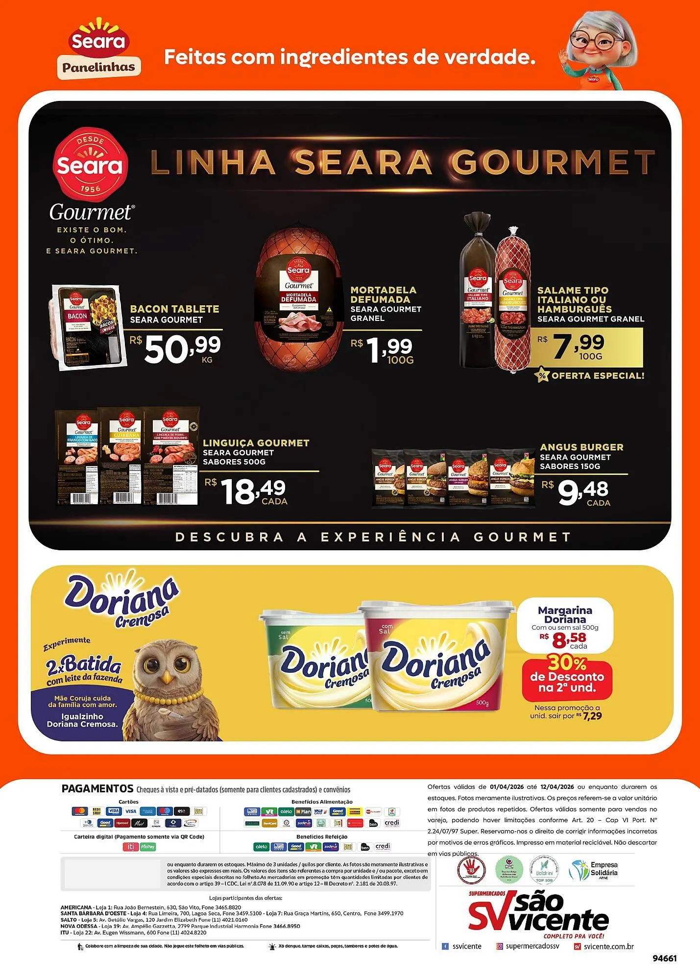 Encarte de Catálogo Supermercados São Vicente 6 de abril até 12 de abril 2026 - Pagina 2