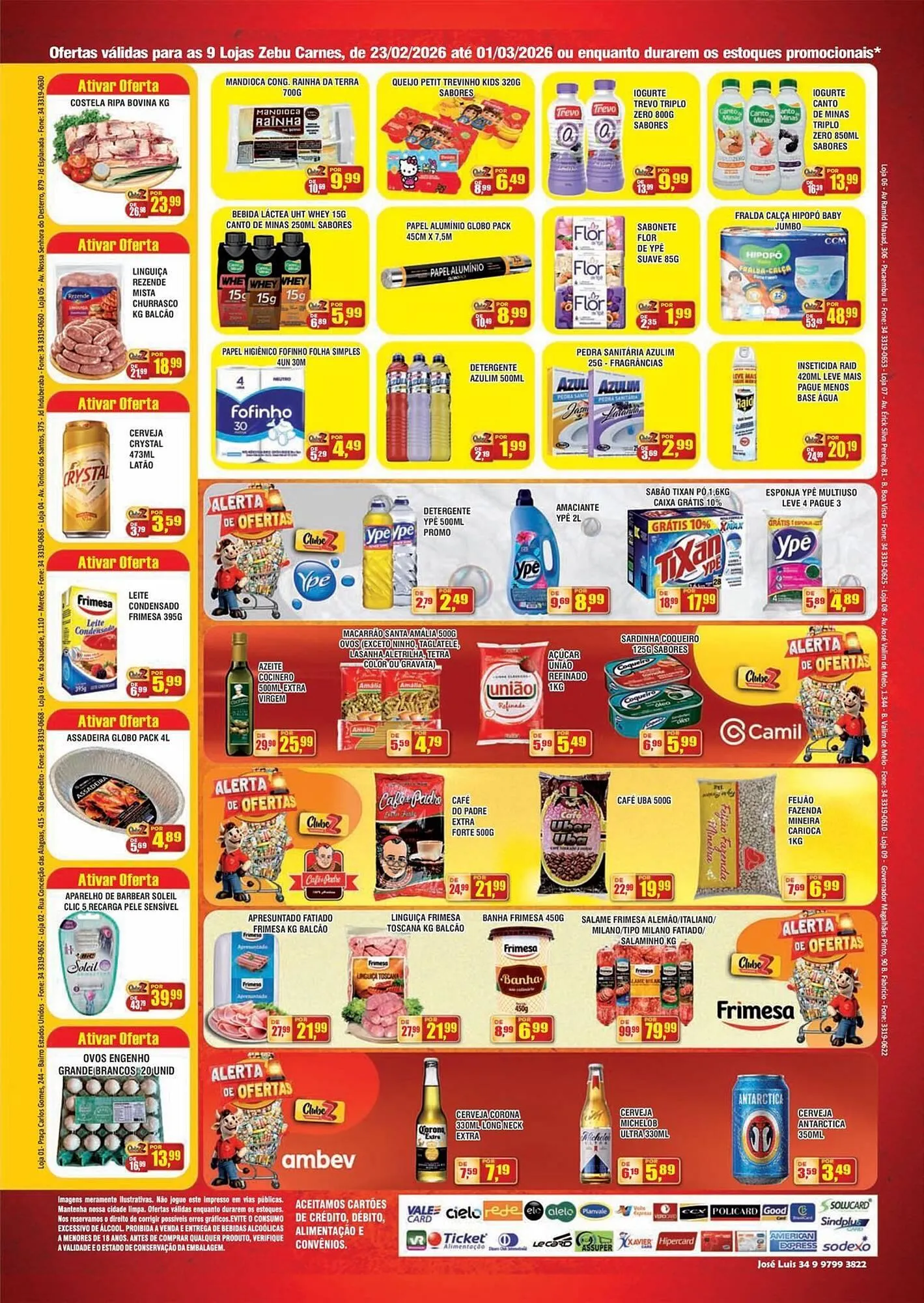 Encarte de Catálogo Zebu Carnes Supermercados 23 de fevereiro até 1 de março 2026 - Pagina 2