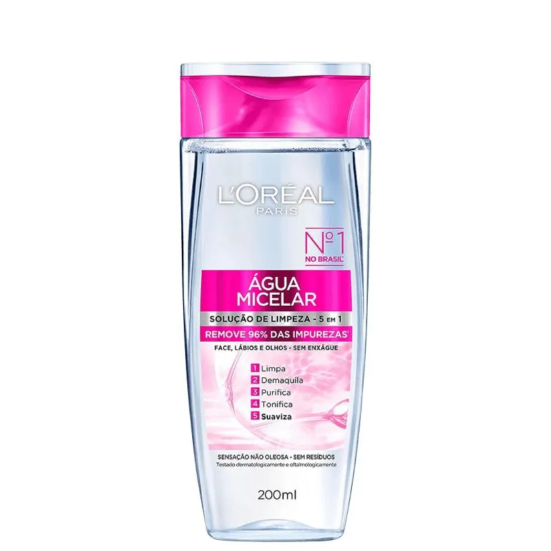 Água Micelar L'Oréal Paris Dermo Expertise 5 em 1 200ml
