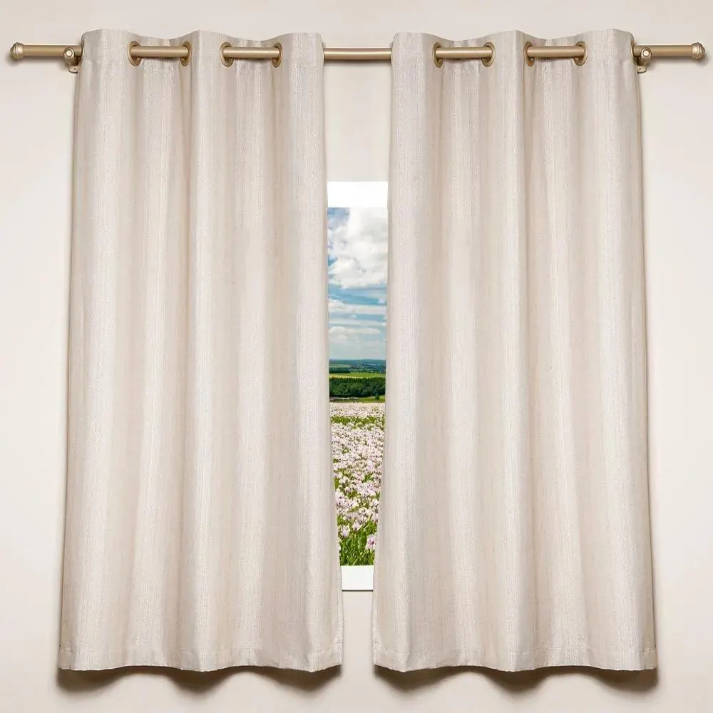 Cortina Para Sala Ou Quarto Rústica Veneza 2,40X1,70 M Havan Casa - Natural