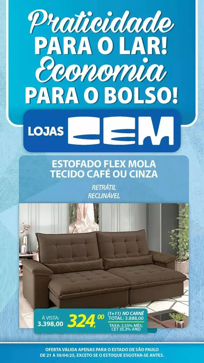 Encarte de Encarte Lojas Cem 18 de abril até 30 de abril 2025 - Pagina 91