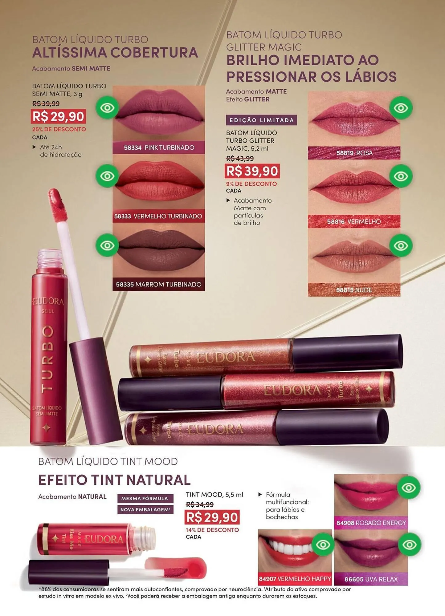 Encarte de Catálogo Eudora 1 de abril até 1 de maio 2026 - Pagina 22