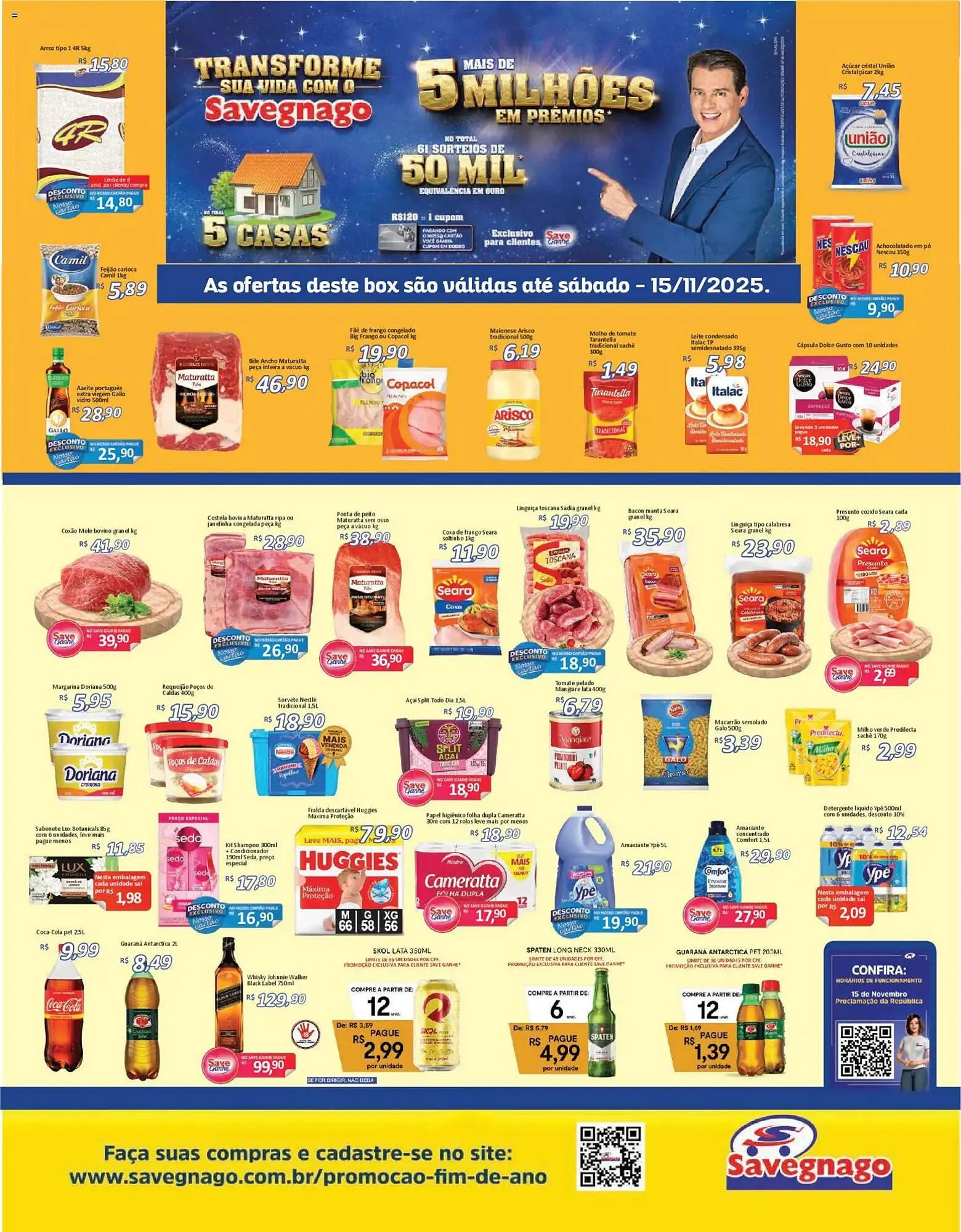 Encarte de Catálogo Supermercados Savegnago 13 de novembro até 17 de novembro 2025 - Pagina 1