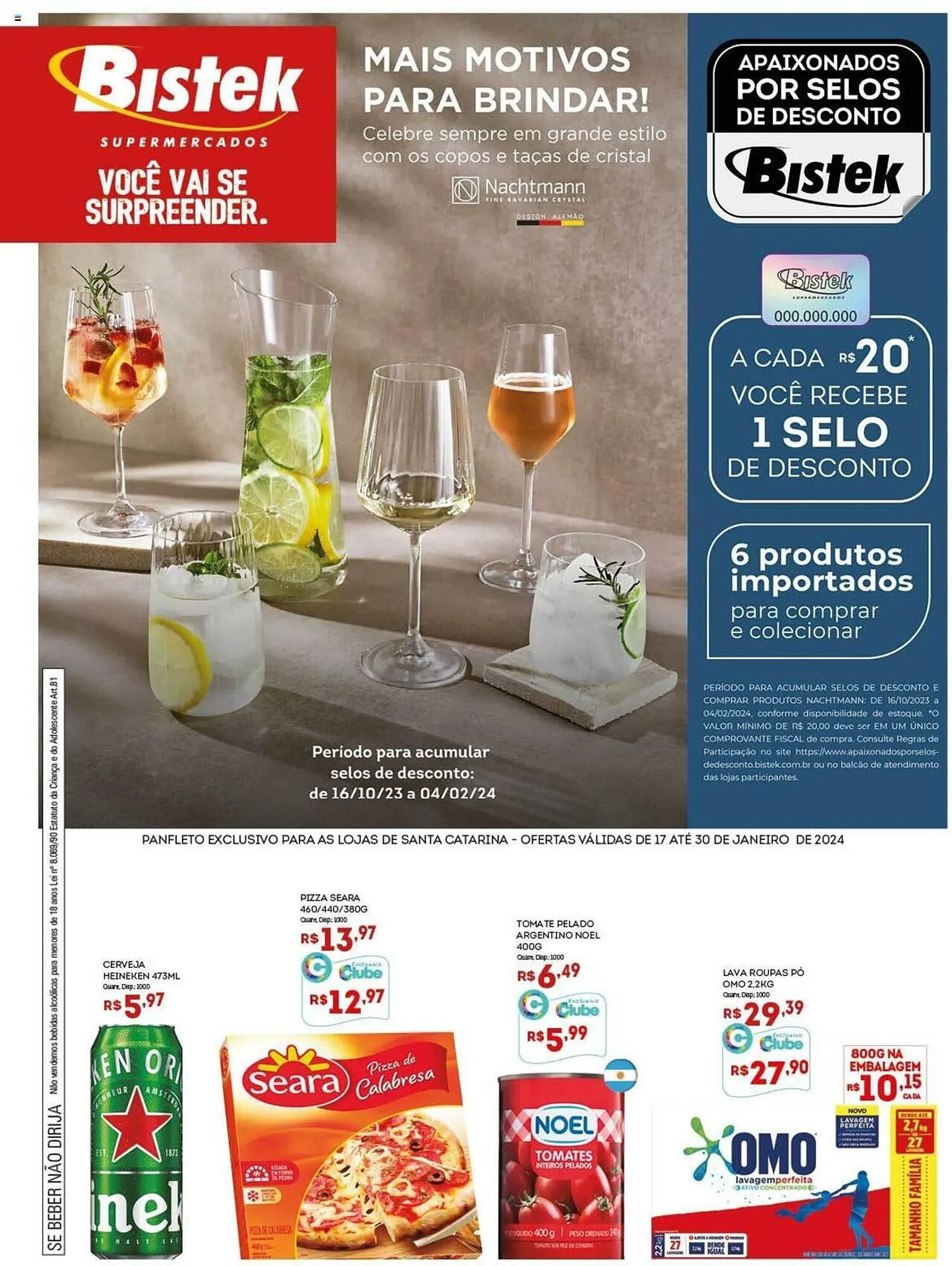 Encarte de Catálogo Bistek Supermercados 17 de janeiro até 4 de fevereiro 2024 - Pagina 1