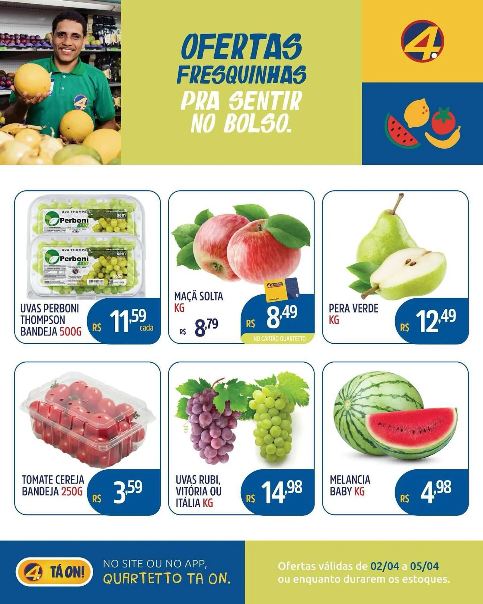 Encarte de Catálogo Quartetto Supermercados 2 de abril até 5 de abril 2026 - Pagina 2