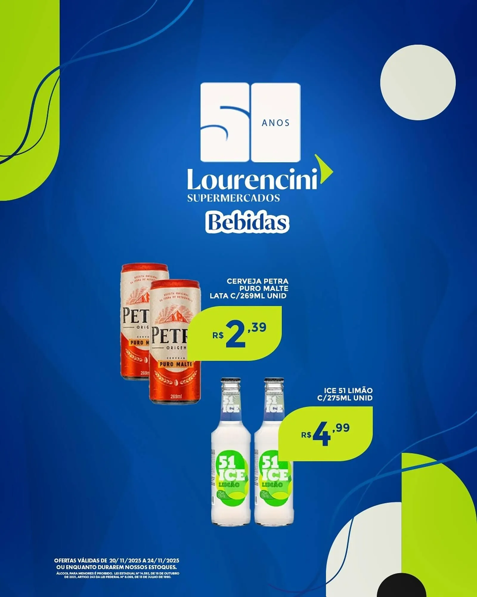 Encarte de Catálogo Lourencini Supermercados 20 de novembro até 24 de novembro 2025 - Pagina 1