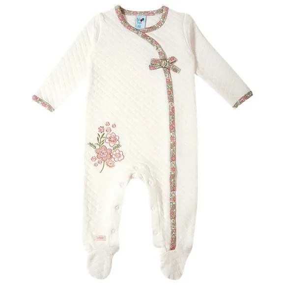 Macacão birds matelassê bebê tip top