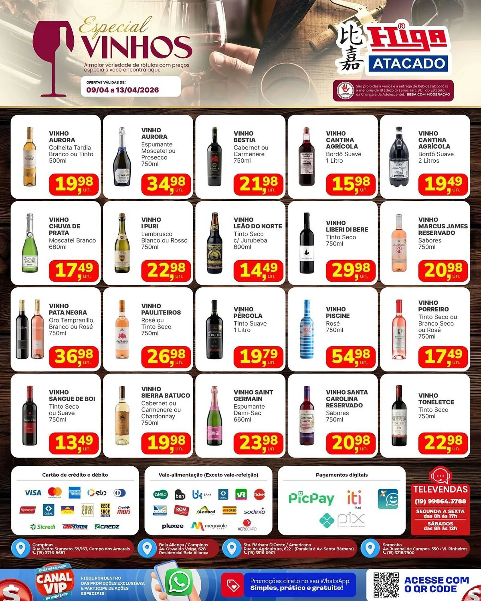 Encarte de Folheto Higa Atacado 9 de abril até 13 de abril 2026 - Pagina 1