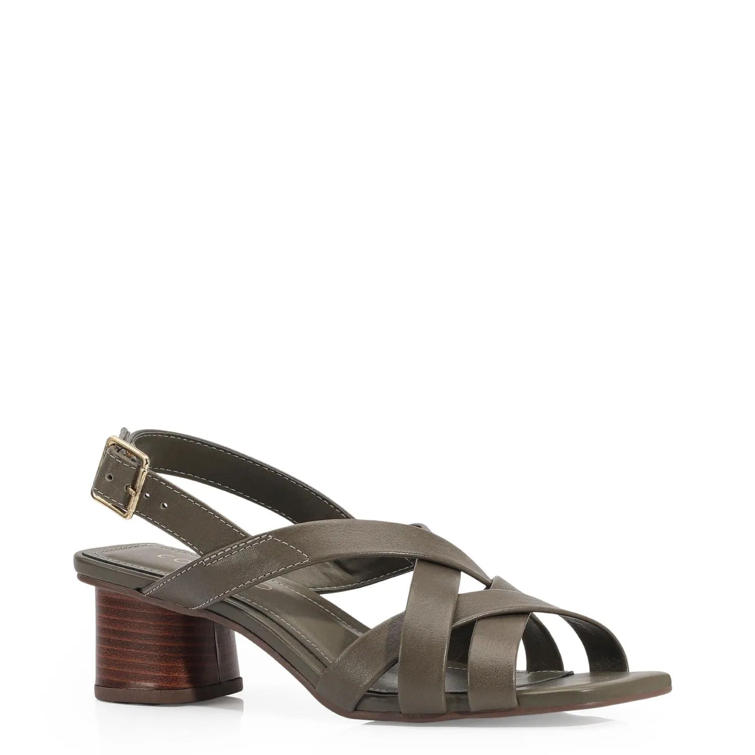 Sandália Couro Verde