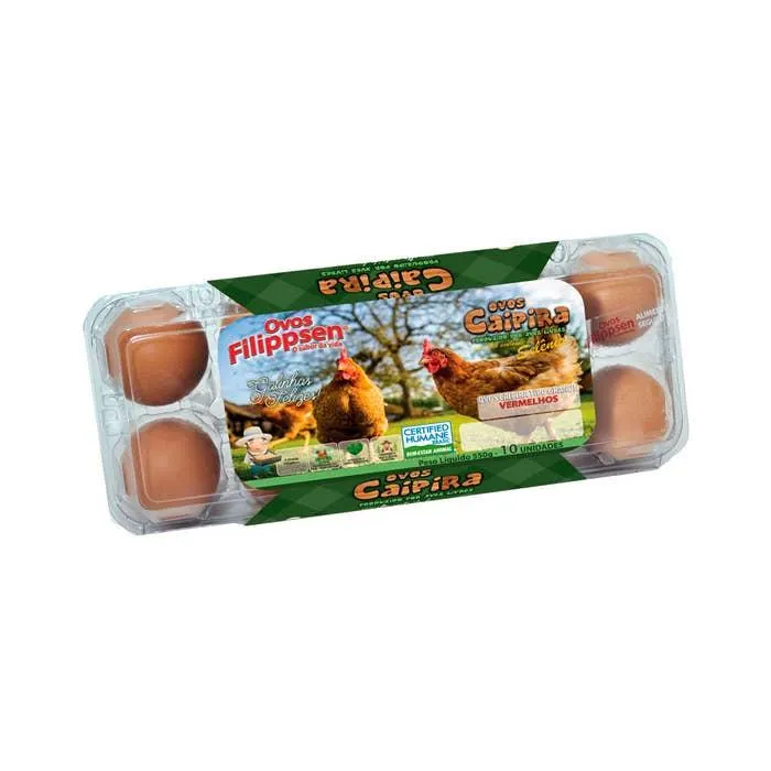 Ovos Filippsen Vermelhos Caipira Selênio Bandeja Com 10