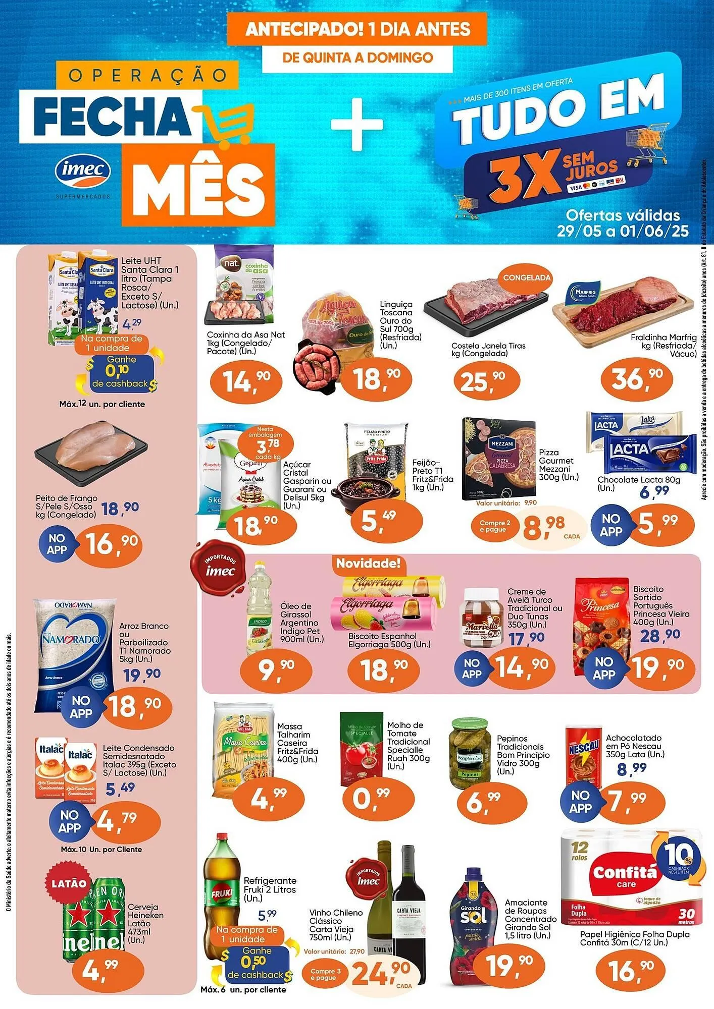 Encarte de Catálogo Imec Supermercados 29 de maio até 1 de junho 2025 - Pagina 1