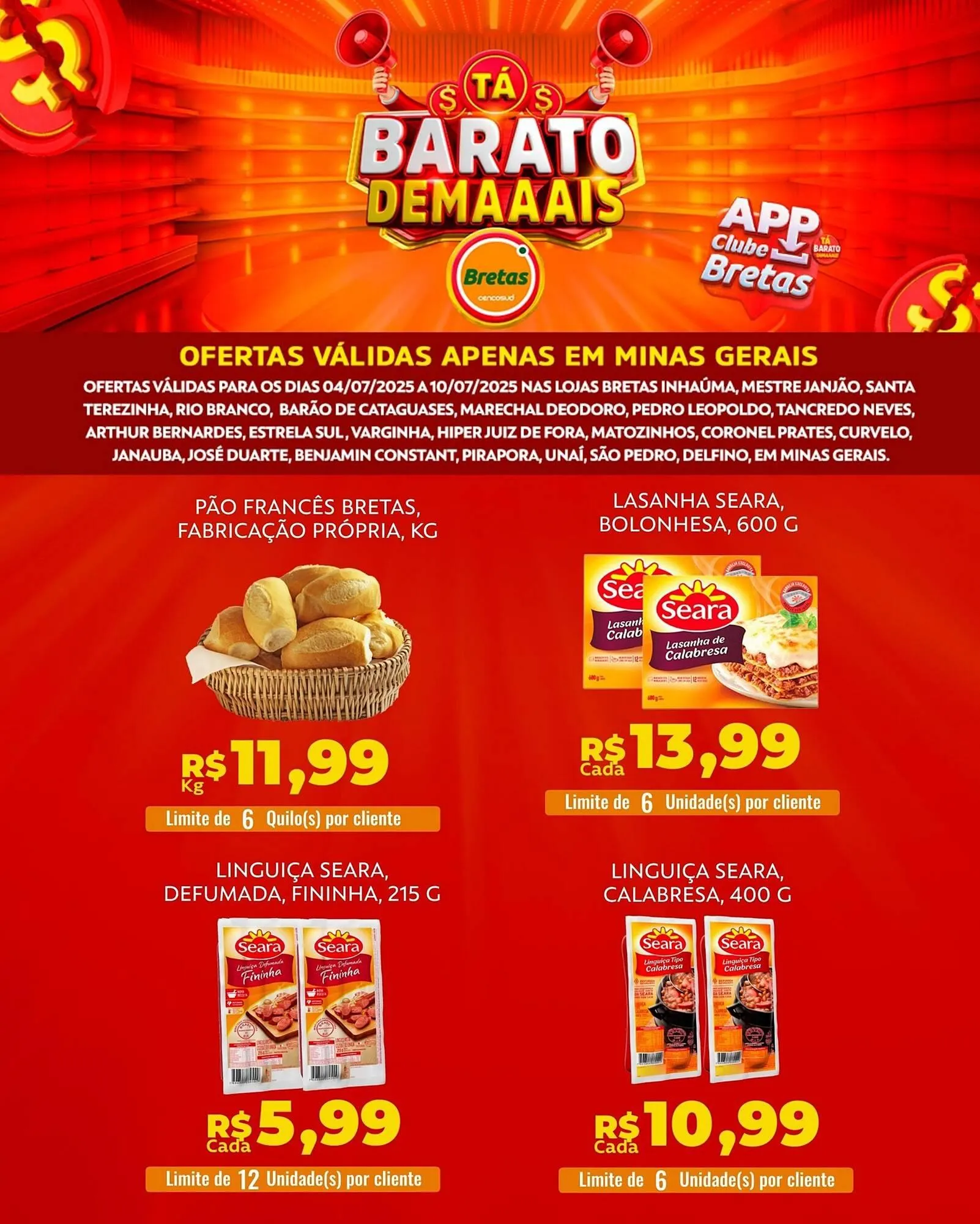 Encarte de Catálogo Supermercados Bretas 4 de julho até 10 de julho 2025 - Pagina 5