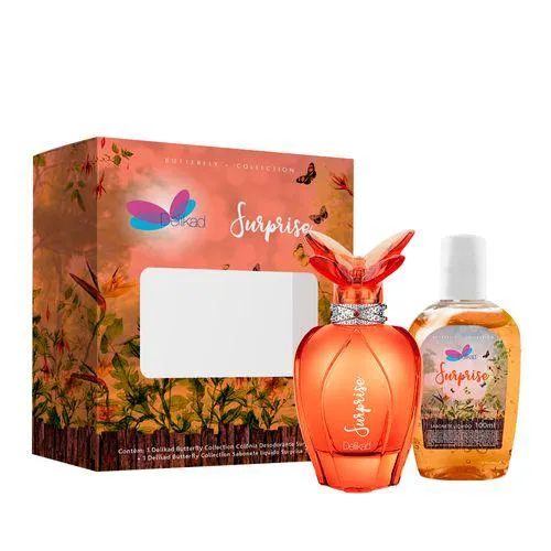 Kit Delikad Butterfly Surprise Fem Deo Colônia 120ml + Sabonete Líquido 100ml