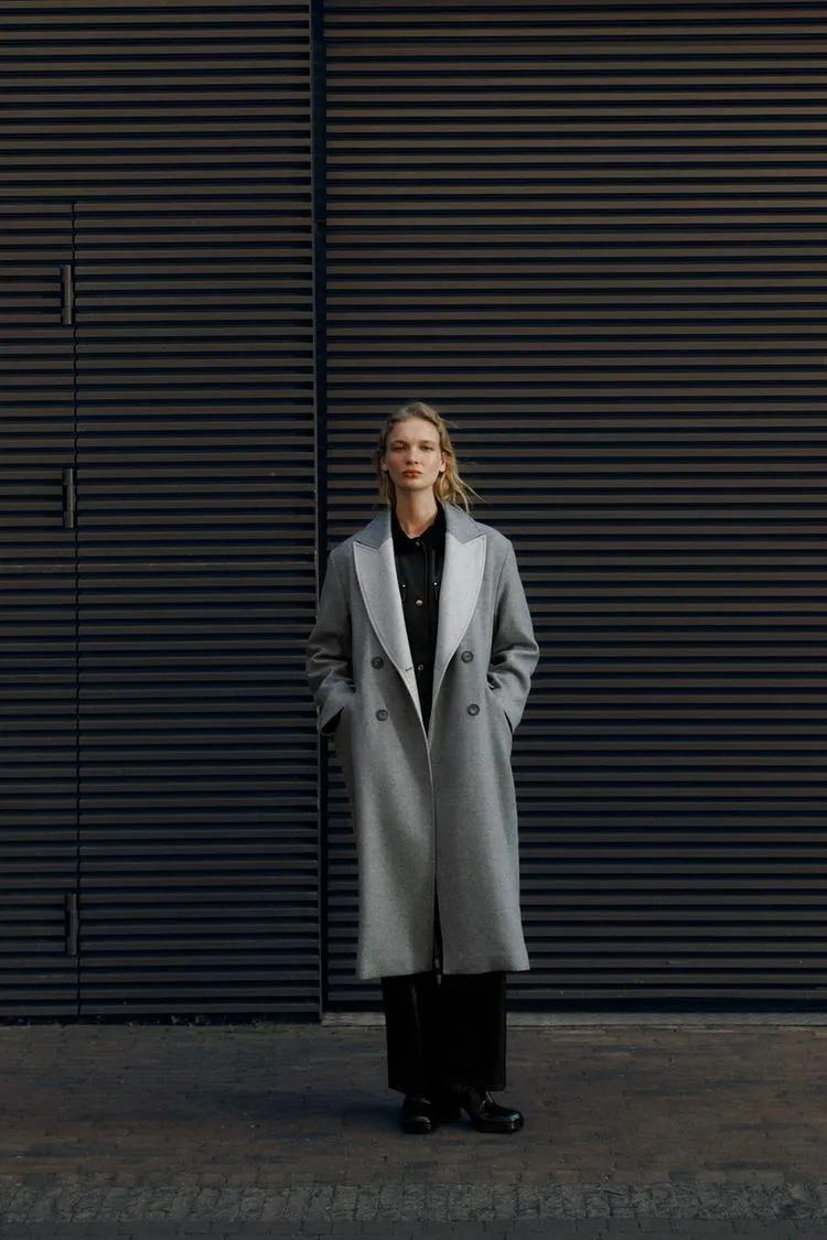 ABRIGO CRUZADO CON LANA