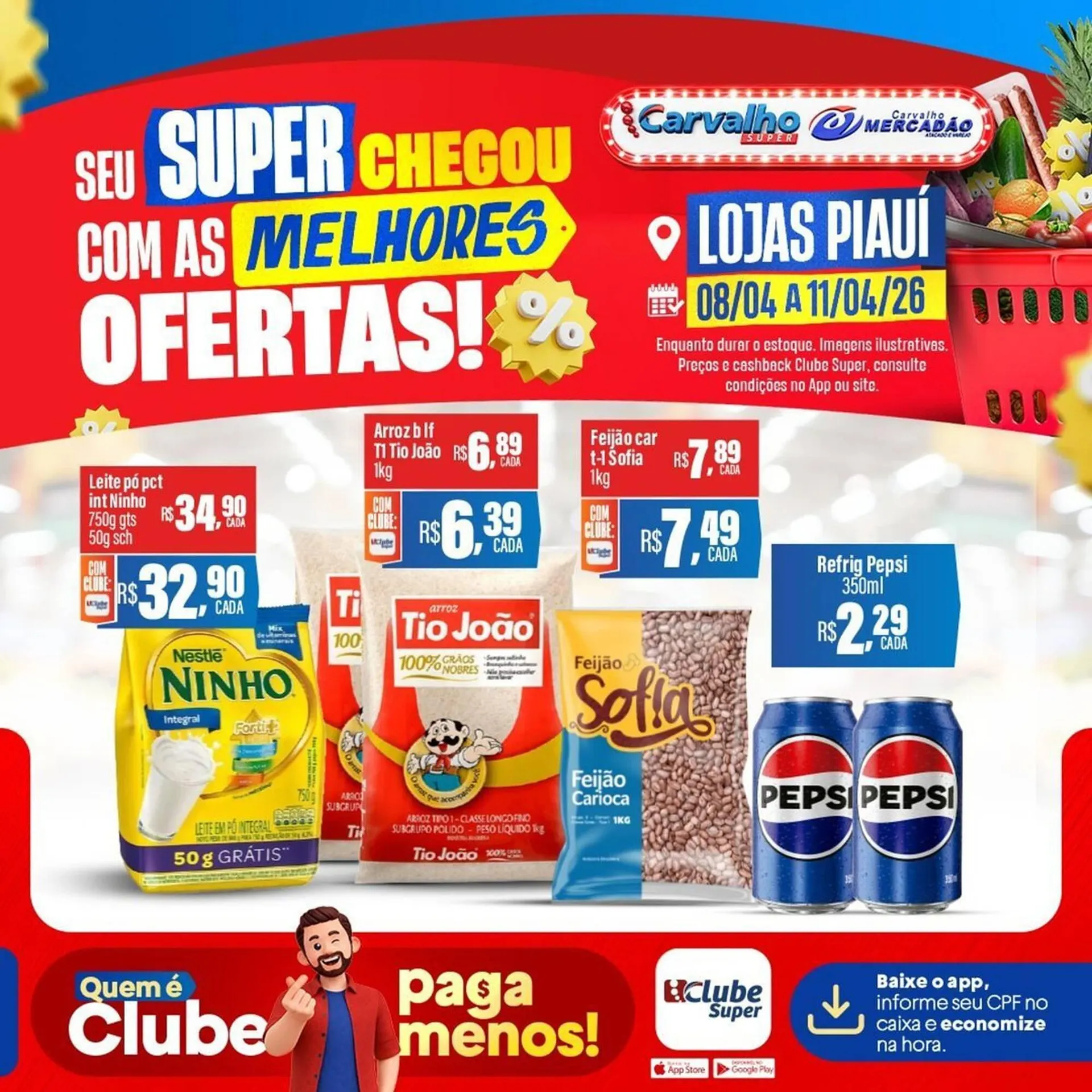 Encarte de Catálogo Carvalho Supermercado 8 de abril até 11 de abril 2026 - Pagina 1