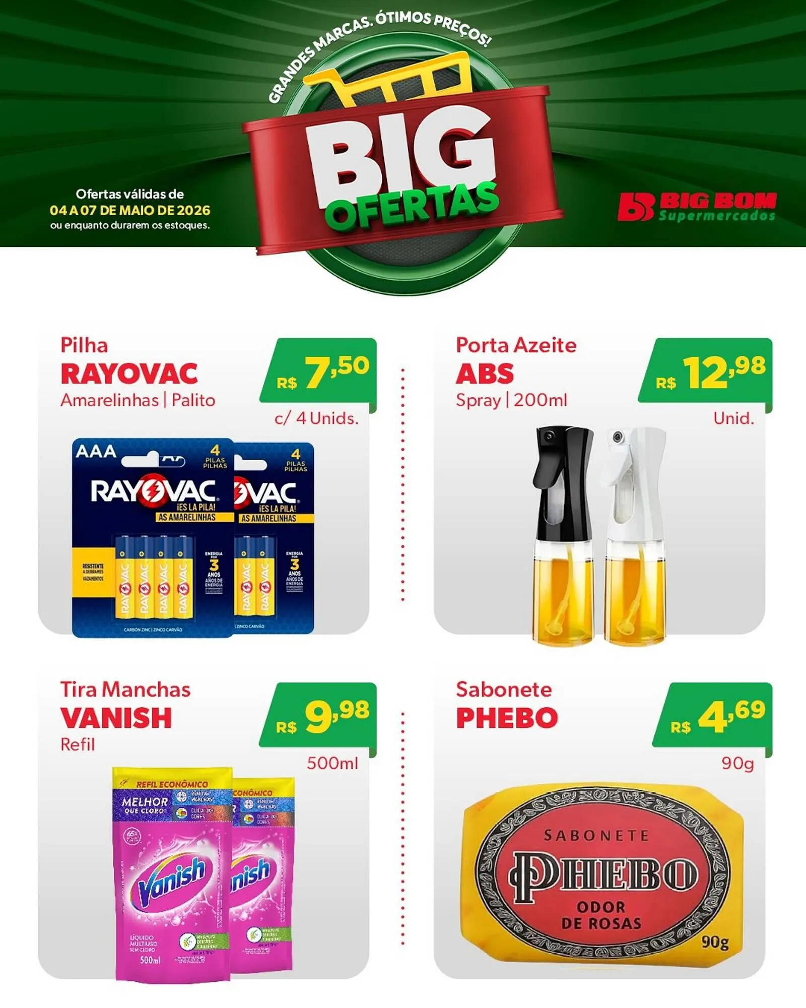 Encarte de Catálogo Big Bom Supermercados 4 de maio até 7 de maio 2026 - Pagina 3