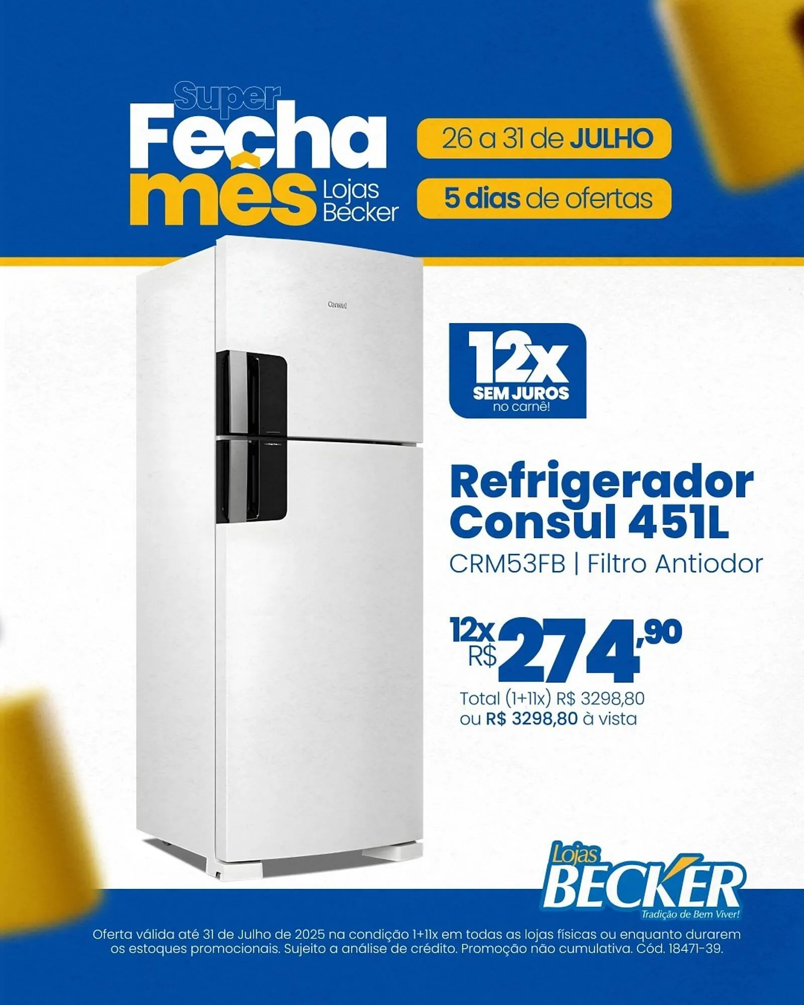 Encarte de Catálogo Lojas Becker 29 de julho até 31 de julho 2025 - Pagina 1