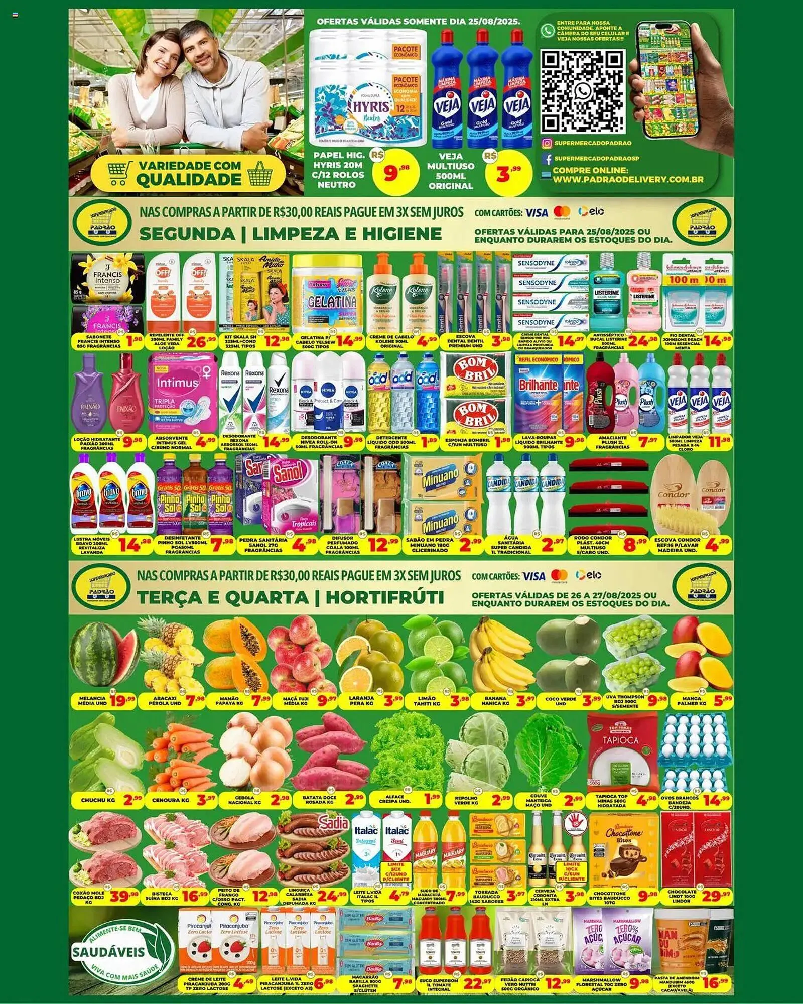Encarte de Catálogo Supermercado Padrão 25 de agosto até 28 de agosto 2025 - Pagina 1
