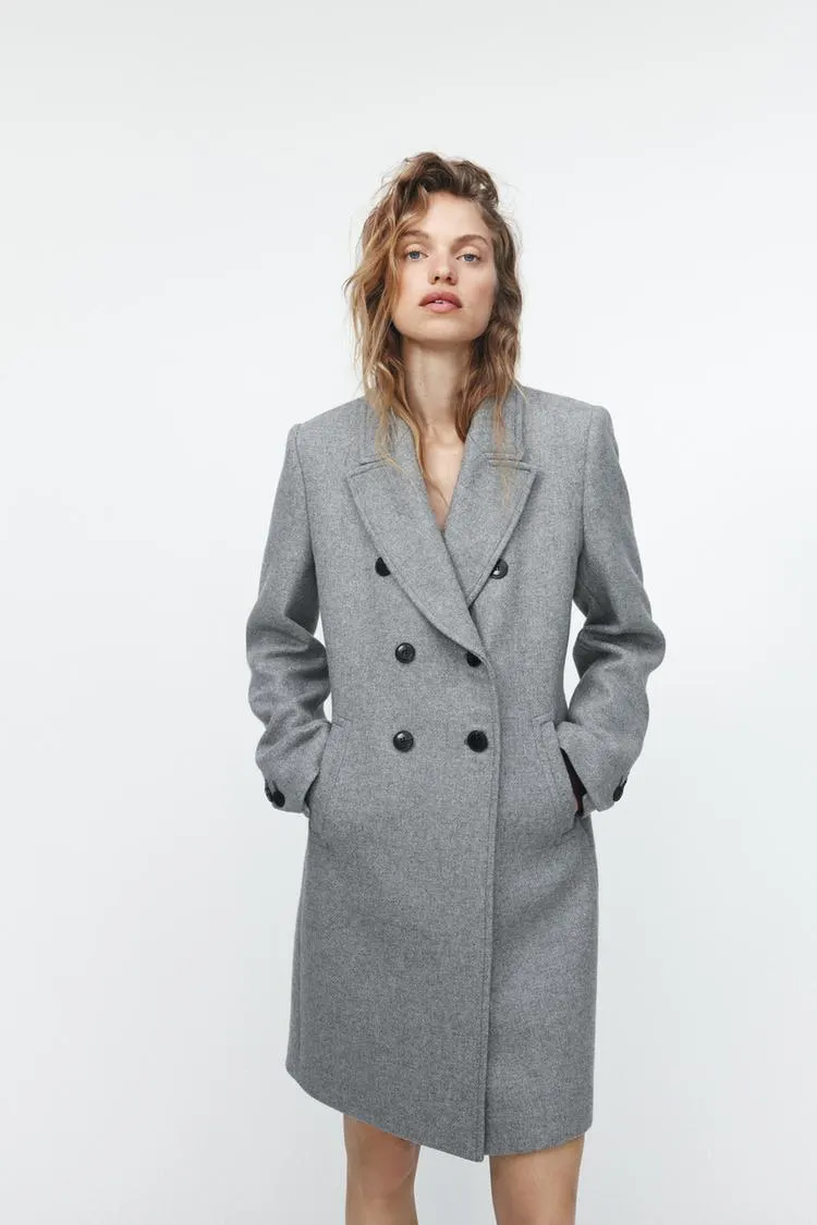 ABRIGO CON LANA CRUZADO