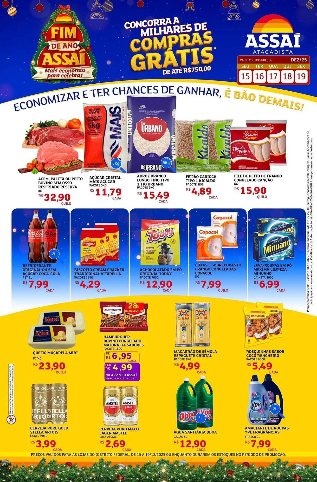 Encarte de Encarte Assaí Atacadista 15 de dezembro até 19 de dezembro 2025 - Pagina 1