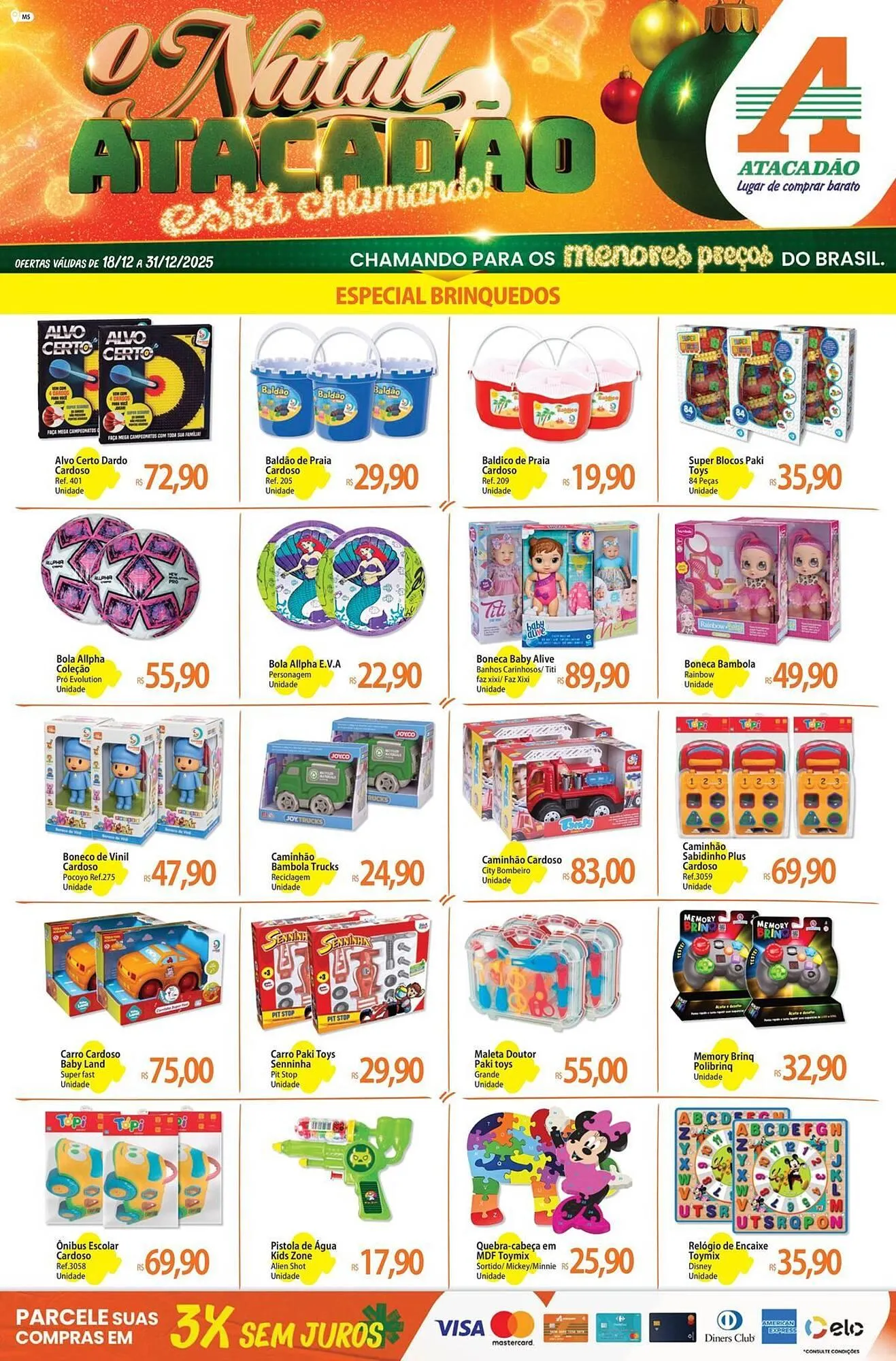 Encarte de Folheto Atacadão 19 de dezembro até 31 de dezembro 2025 - Pagina 1