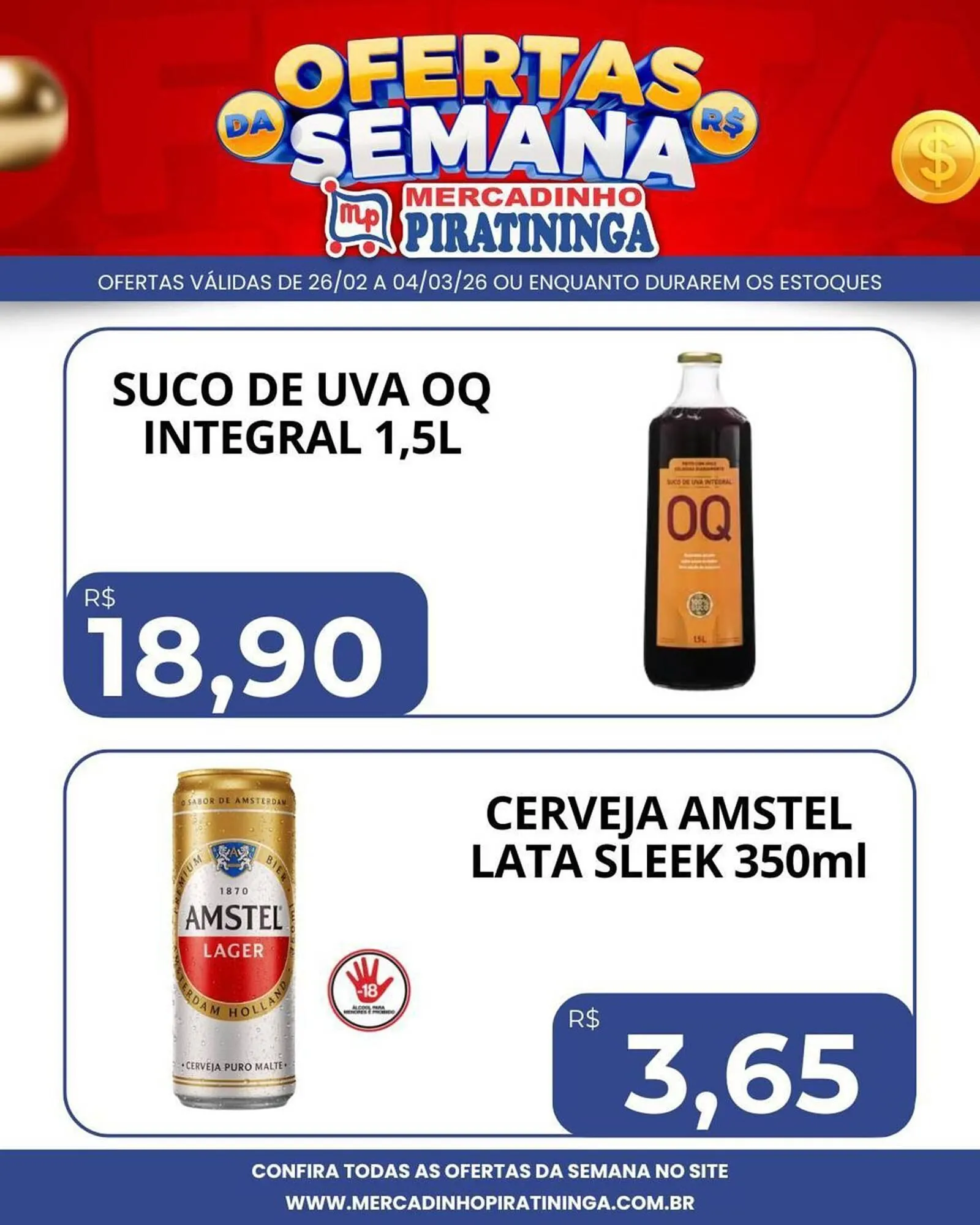 Encarte de Catálogo Mercadinho Piratininga 27 de fevereiro até 4 de março 2026 - Pagina 4