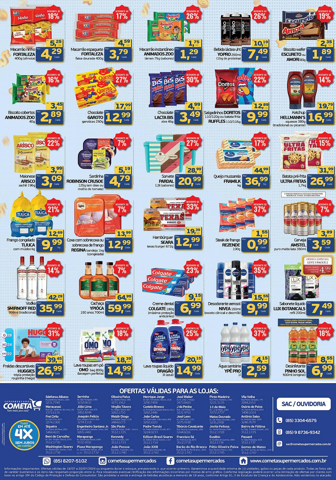 Encarte de Catálogo Cometa Supermercados 18 de julho até 20 de julho 2025 - Pagina 2