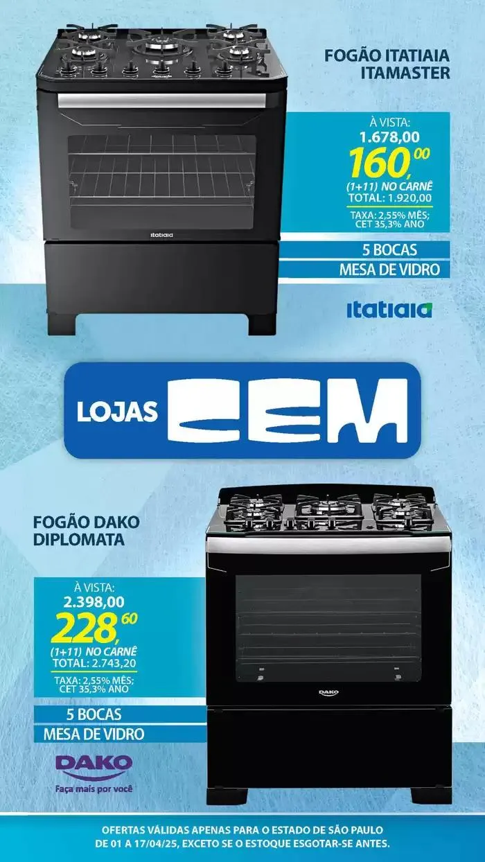 Encarte de Encarte Lojas Cem 3 de abril até 17 de abril 2025 - Pagina 41