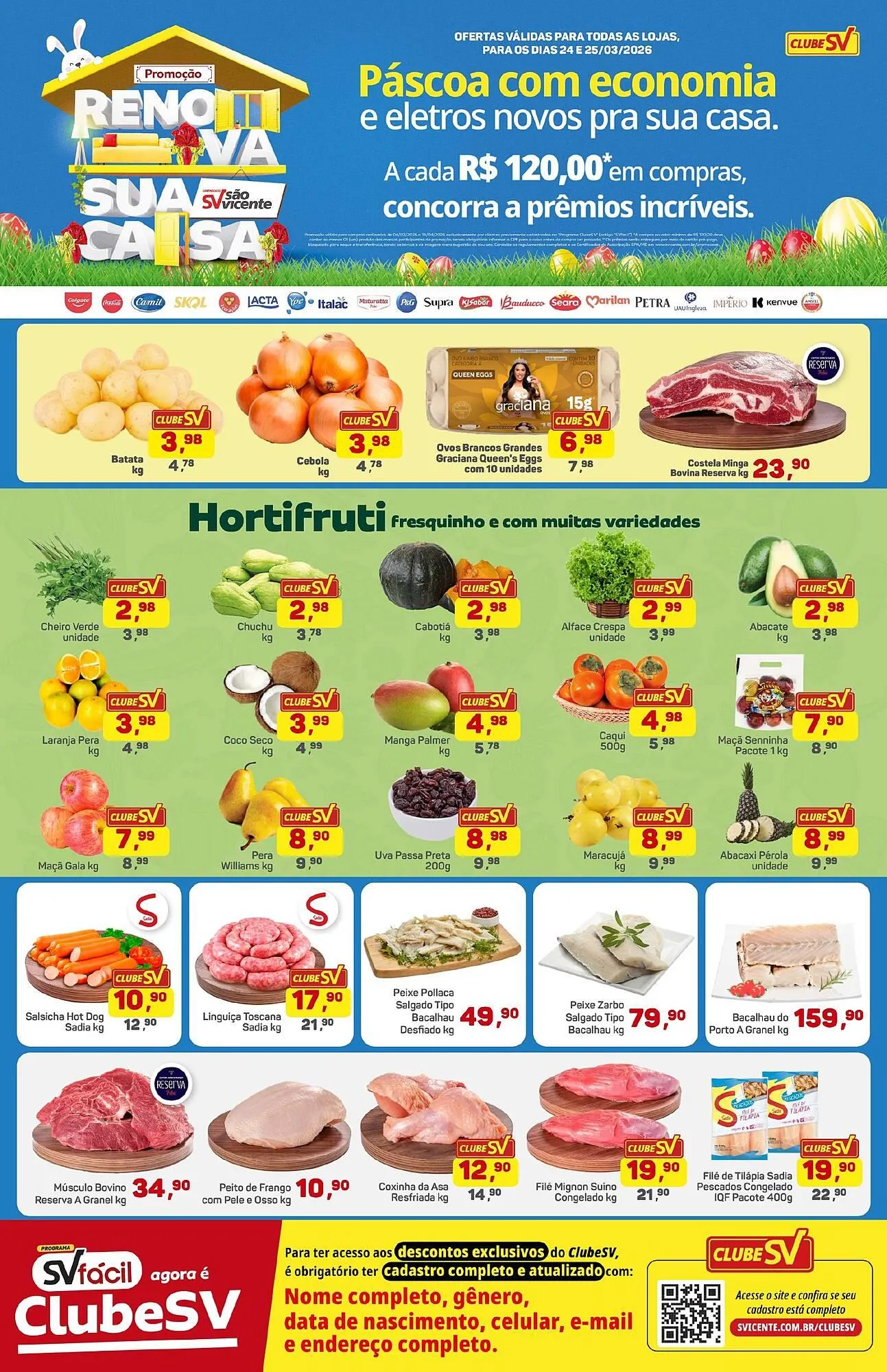 Encarte de Catálogo Supermercados São Vicente 24 de março até 25 de março 2026 - Pagina 1