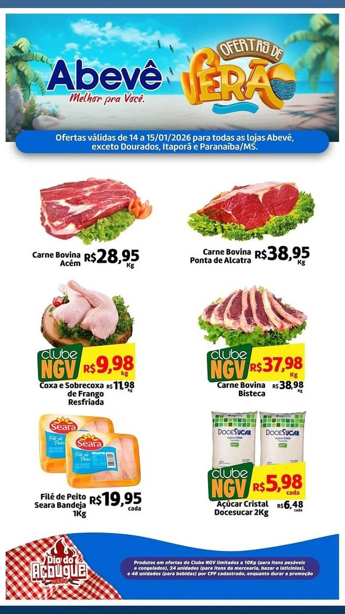 Encarte de Catálogo Abevê Supermercados 14 de janeiro até 15 de janeiro 2026 - Pagina 1